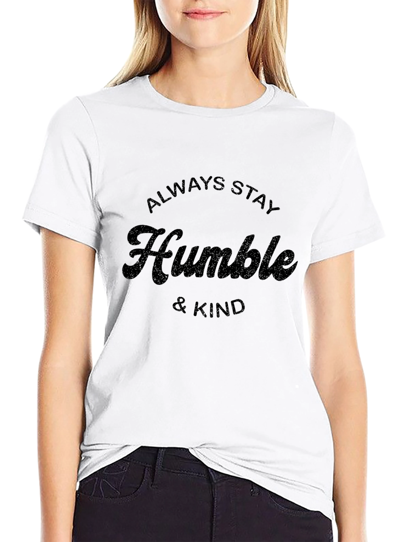 Black Always Stay Humble & Kind Black T-Shirt view 9