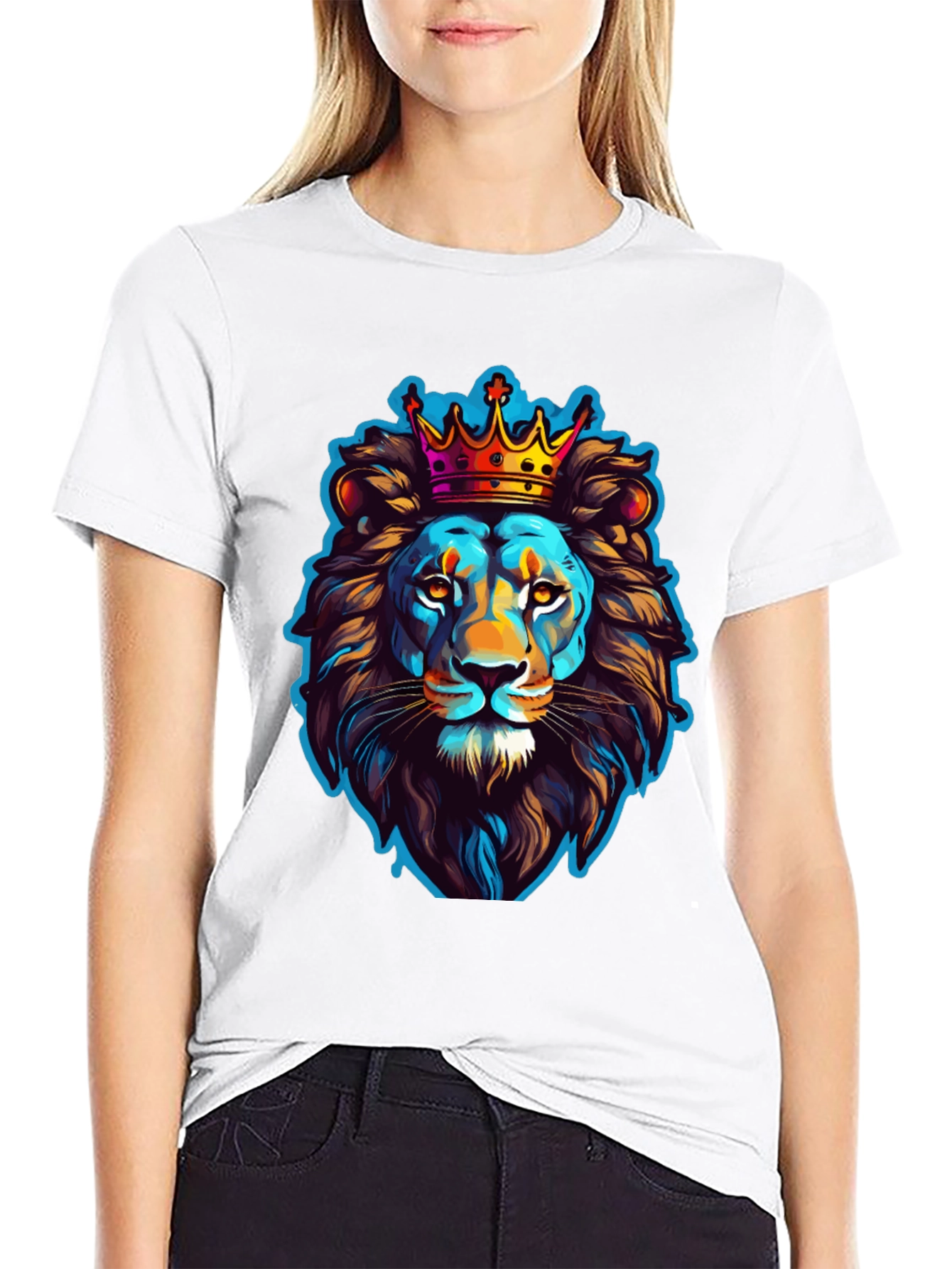 Black Lion King Graphic Tee - Men's Black T-Shirt view 9