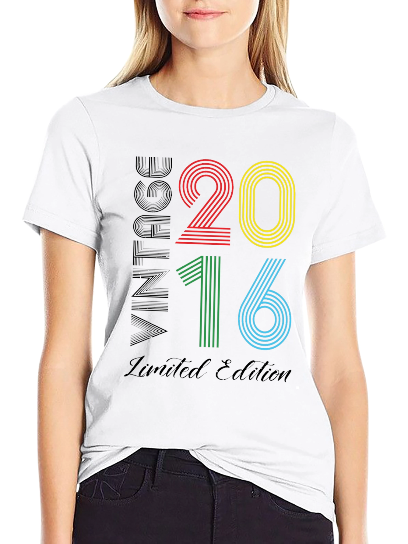 Black Vintage 2016 Limited Edition T-Shirt view 9