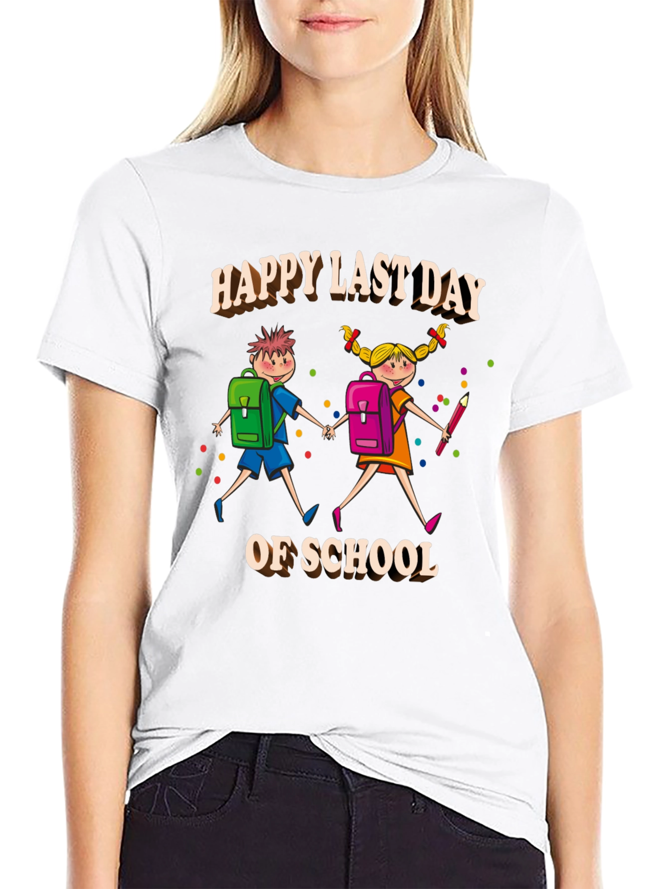 Black Happy Last Day of School T-Shirt view 9