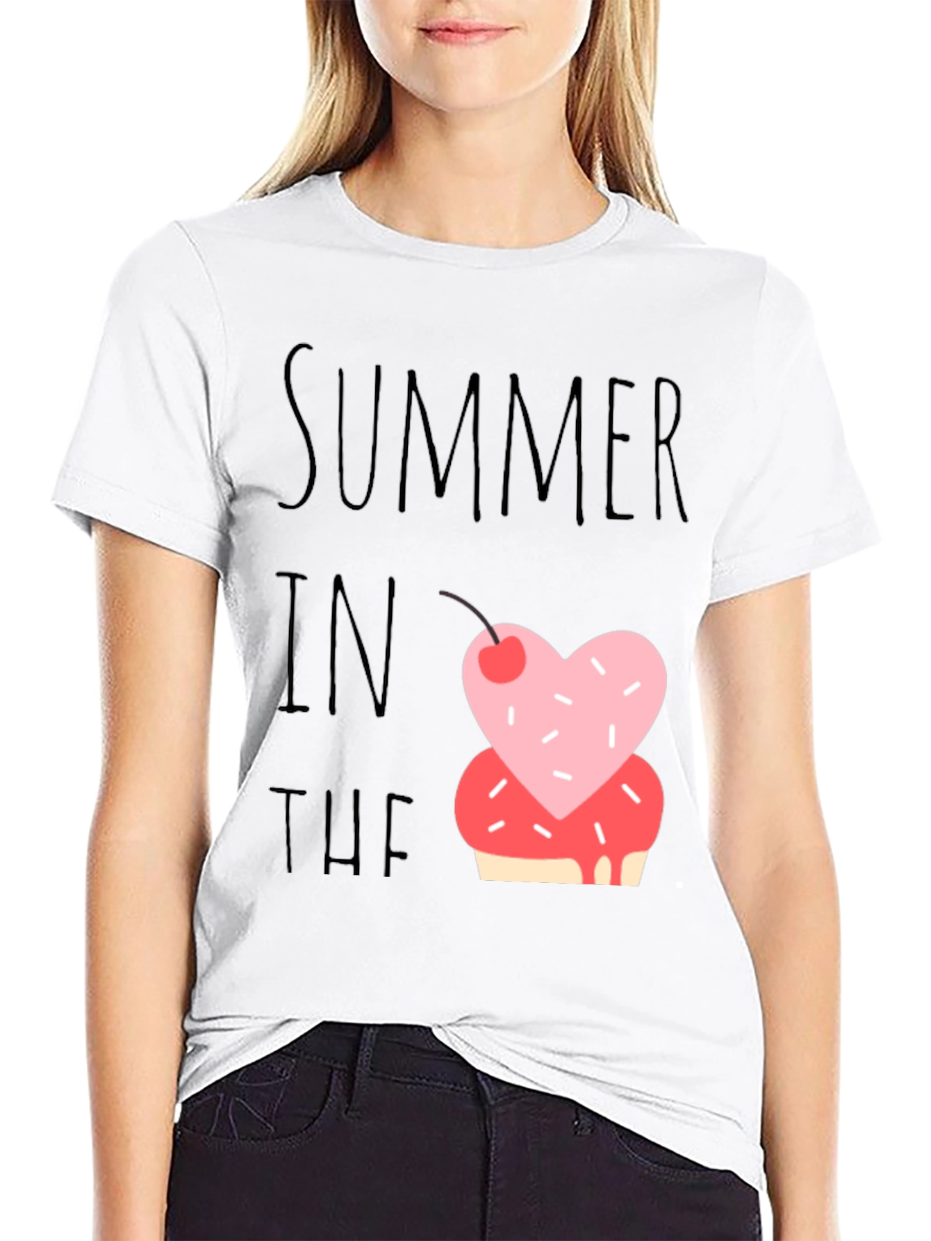 Black Summer Sweet Treat Tee - Fun Casual Shirt view 9