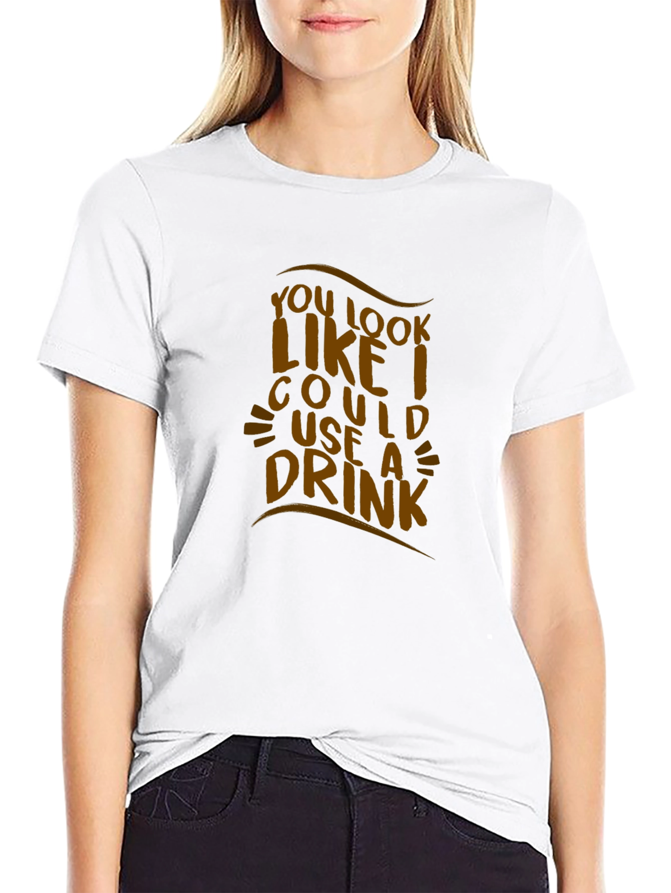 Black You Look Like I Could Use a Drink Graphic Tee - Black view 9