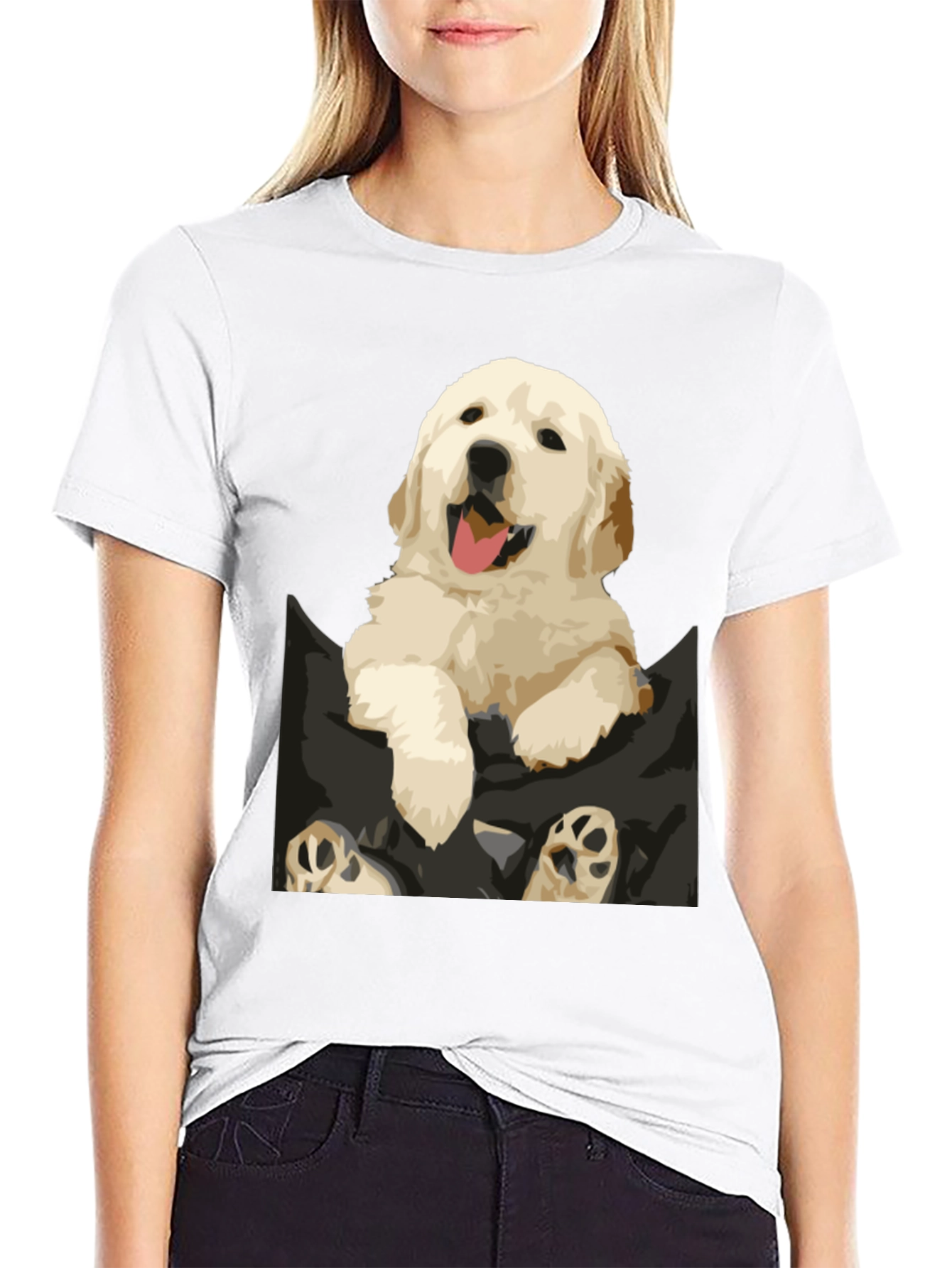 Black Puppy Pocket Graphic Tee view 9