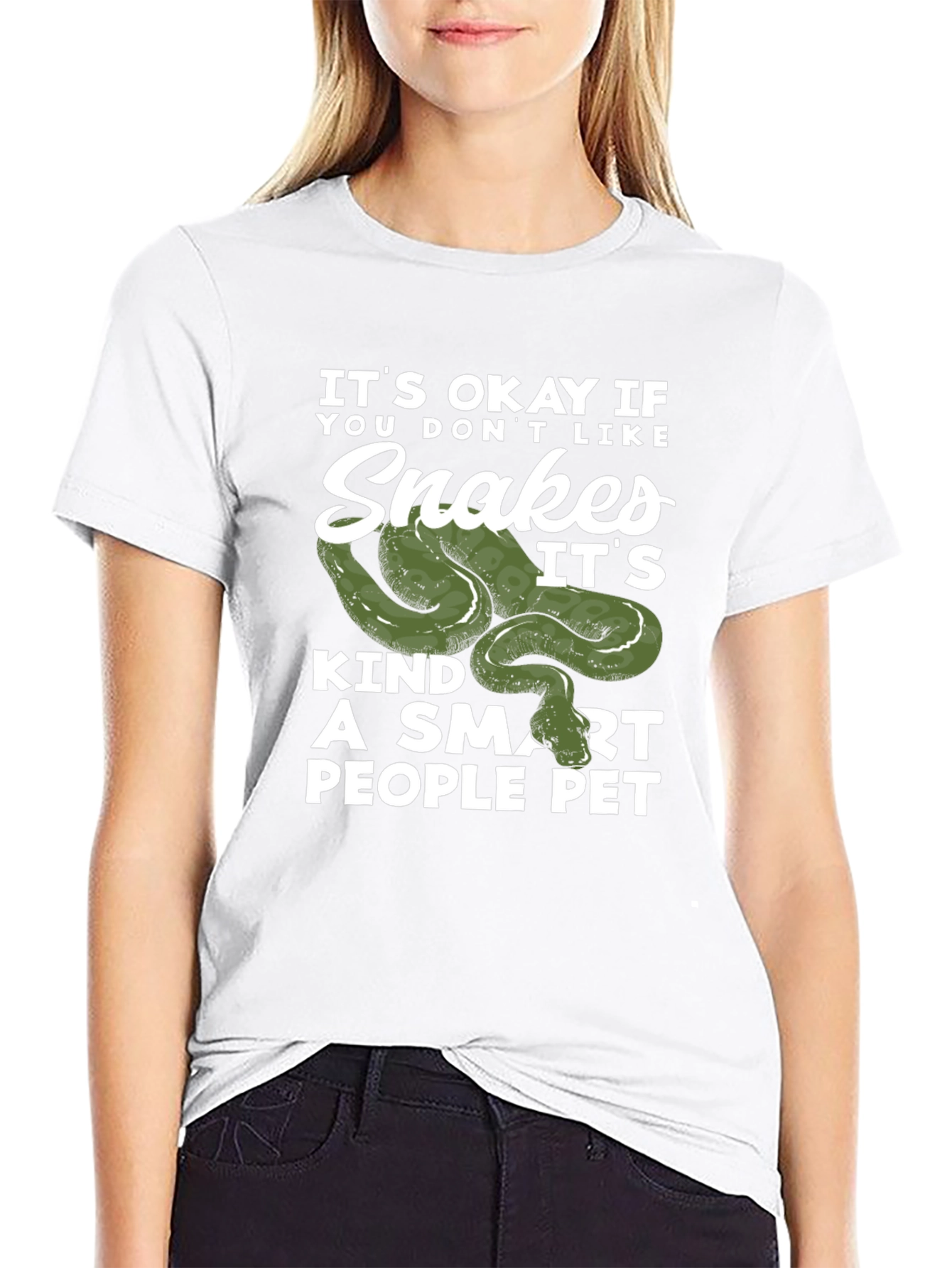 Black Snakes Smart People Pet Black T-Shirt view 9