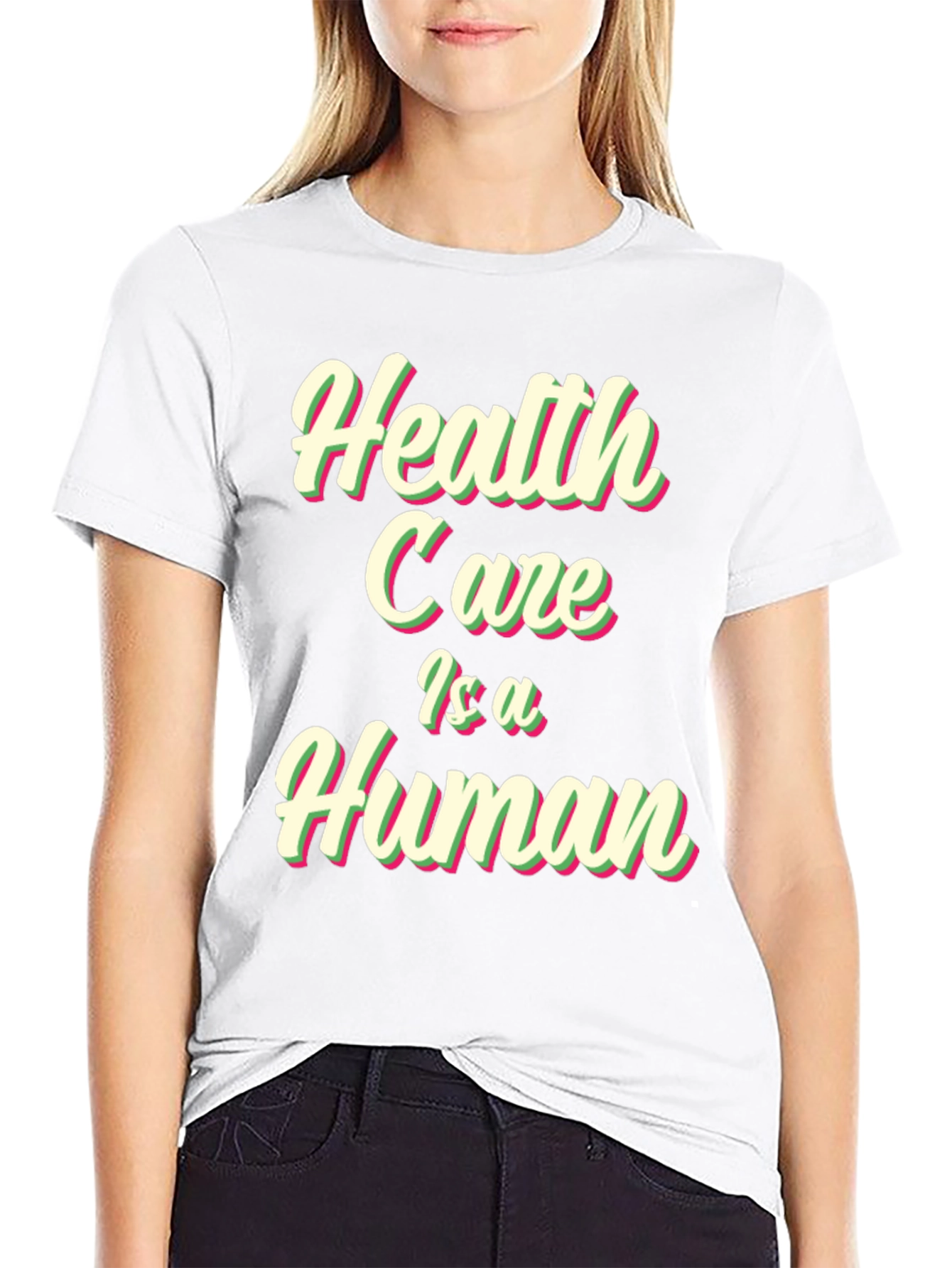 Black Health Care is a Human Right Black Tee view 9