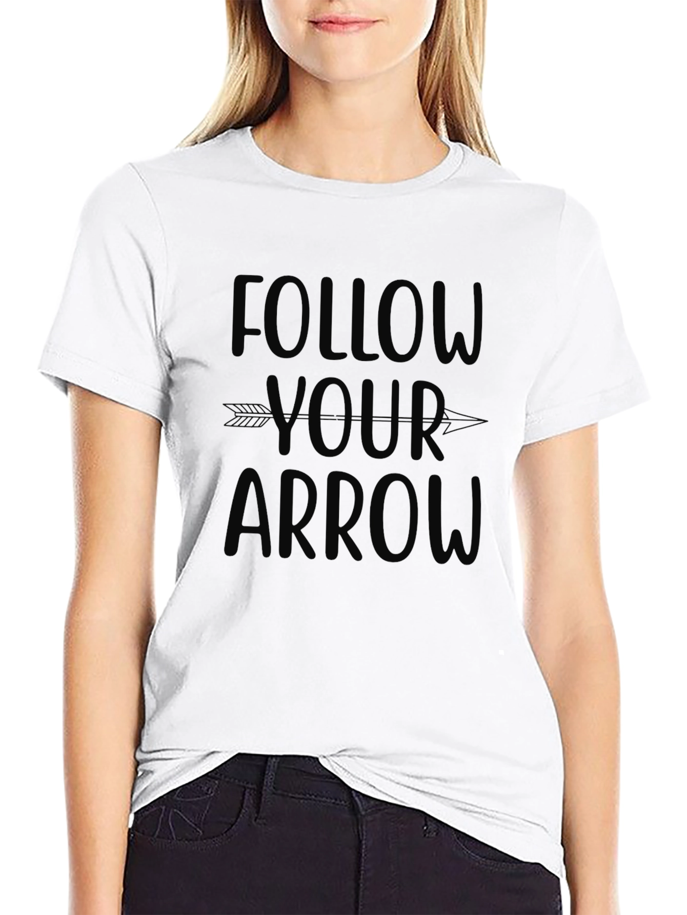 Black Follow Your Arrow Black T-Shirt view 9