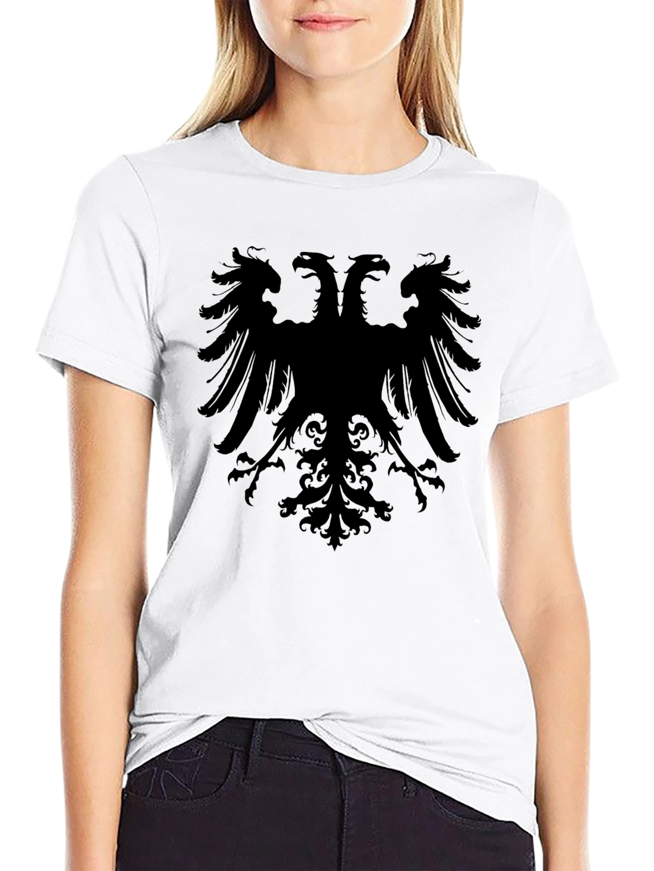 Black Double-Headed Eagle Graphic Tee - Black view 9