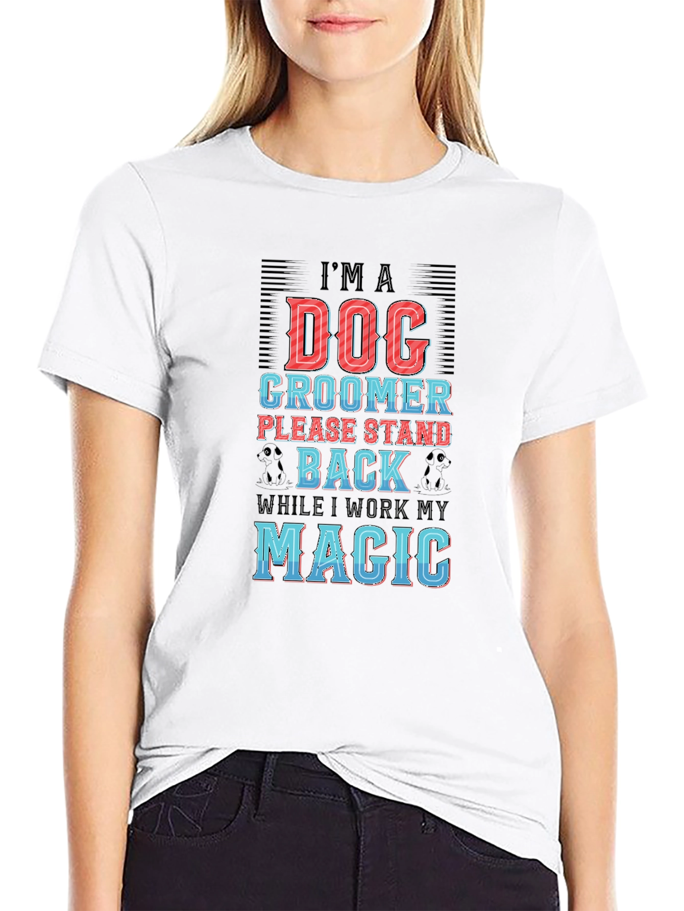 Black Dog Groomer Novelty Graphic Tee view 9