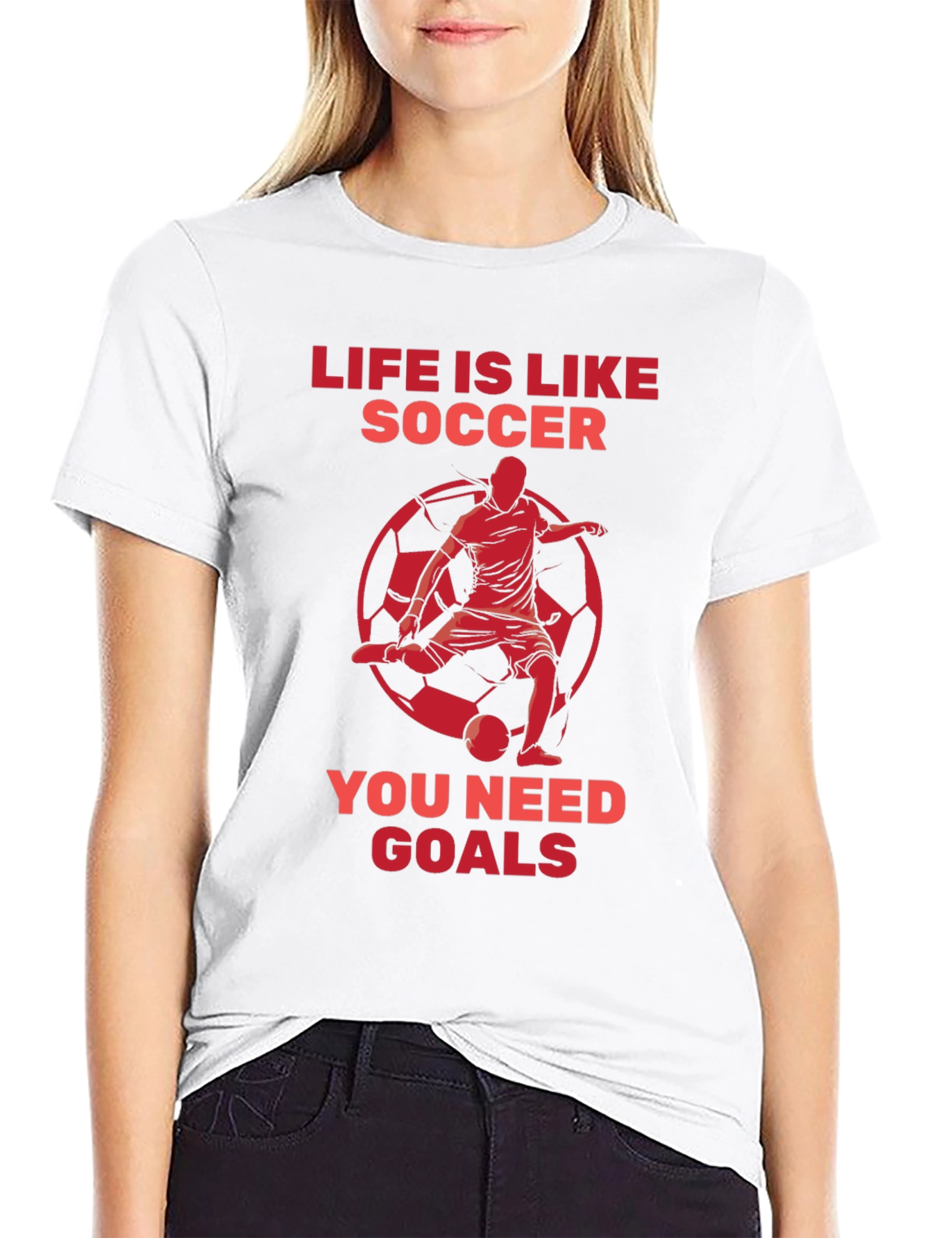 Black Life is Like Soccer Graphic T-Shirt view 9