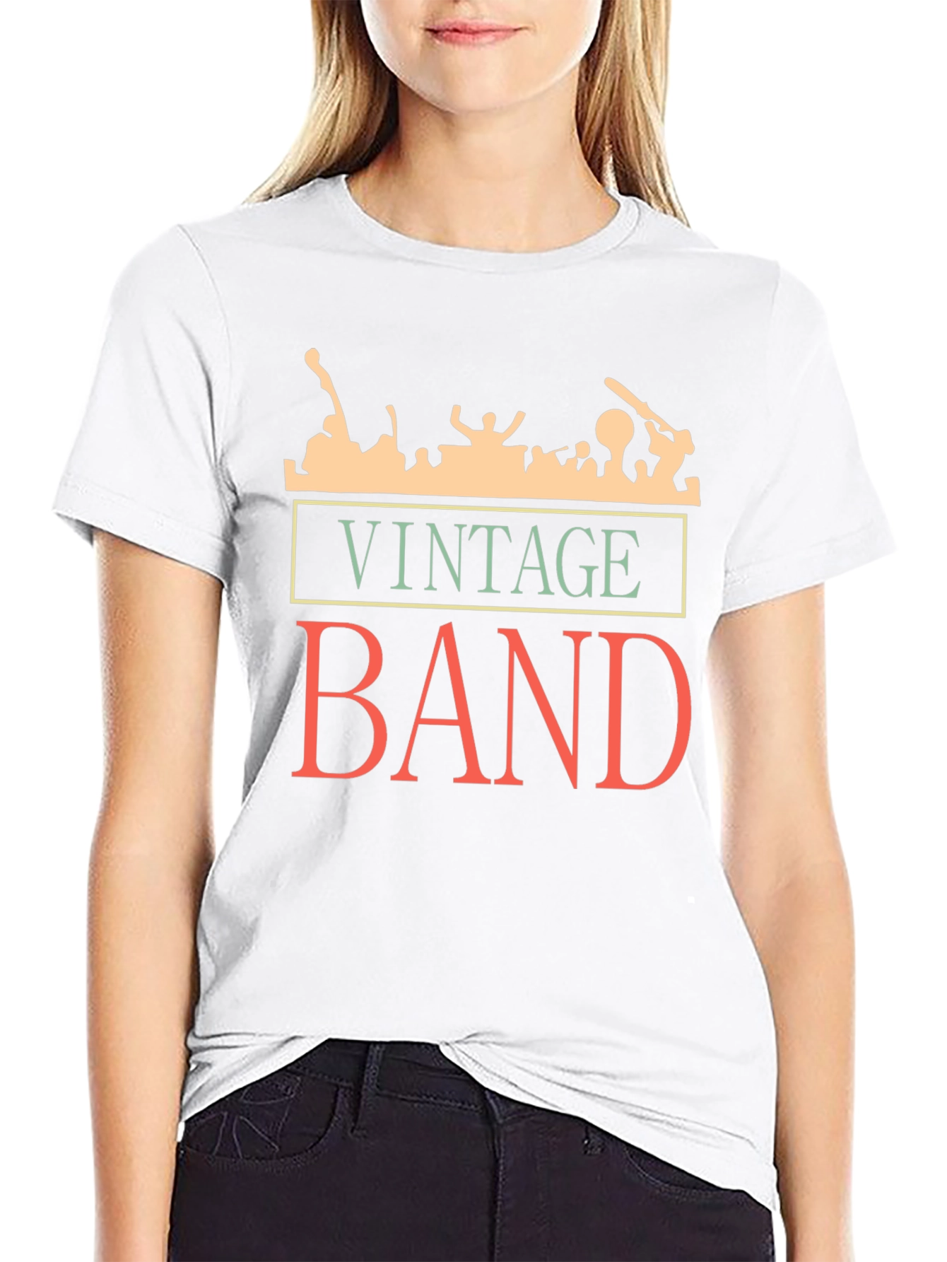 Black Vintage Band Tee - Retro Music Fan T-Shirt view 9