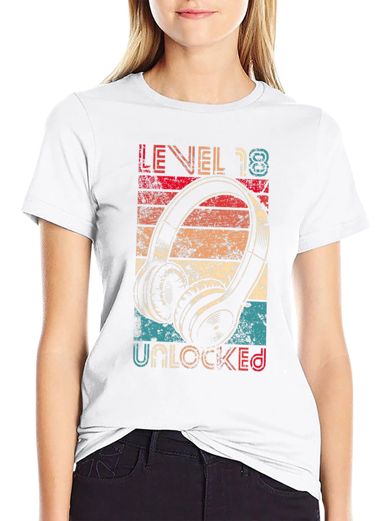Black Level 18 Unlocked T-Shirt Birthday Gamer Gift view 9