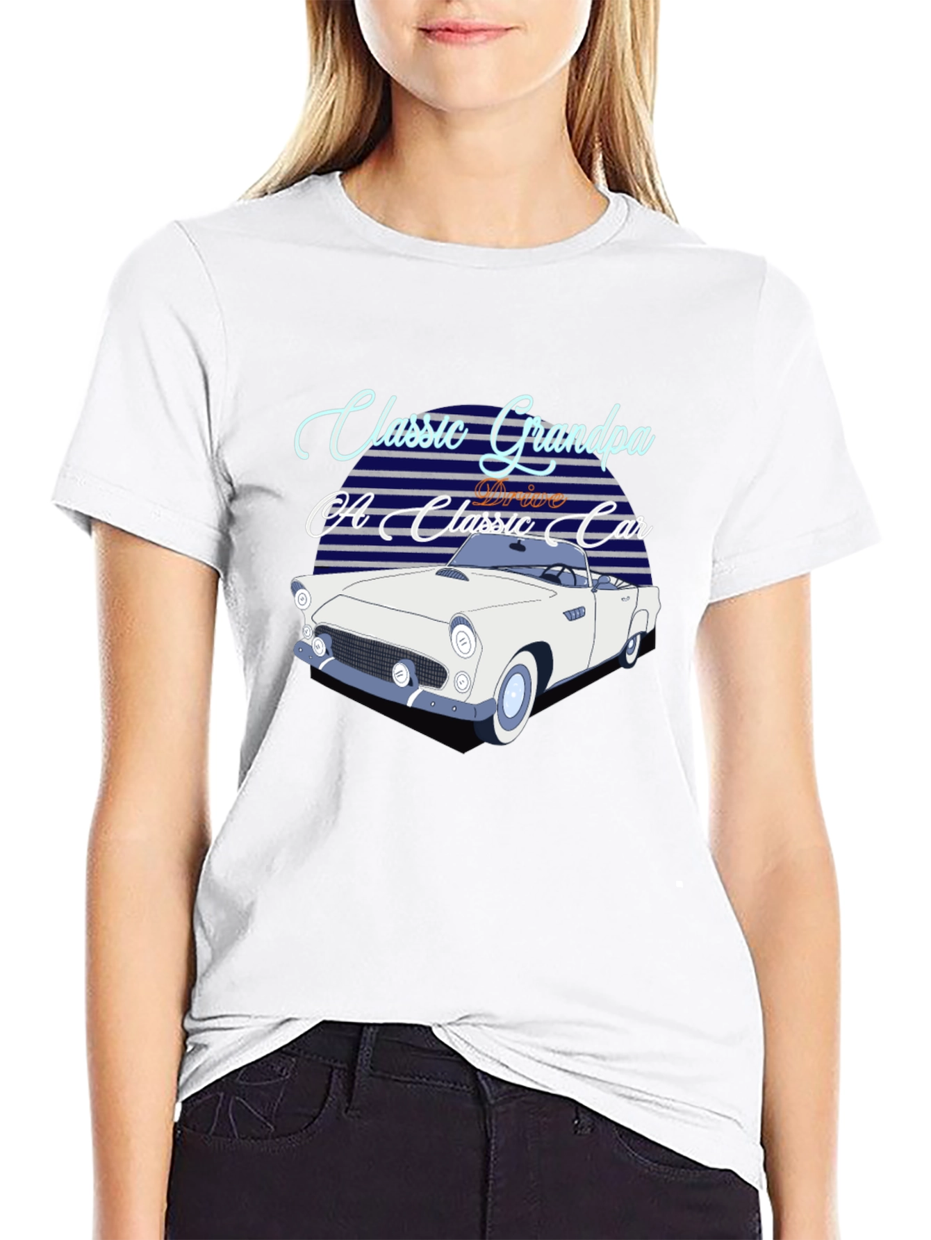 Black Classic Grandpa Car T-Shirt view 9