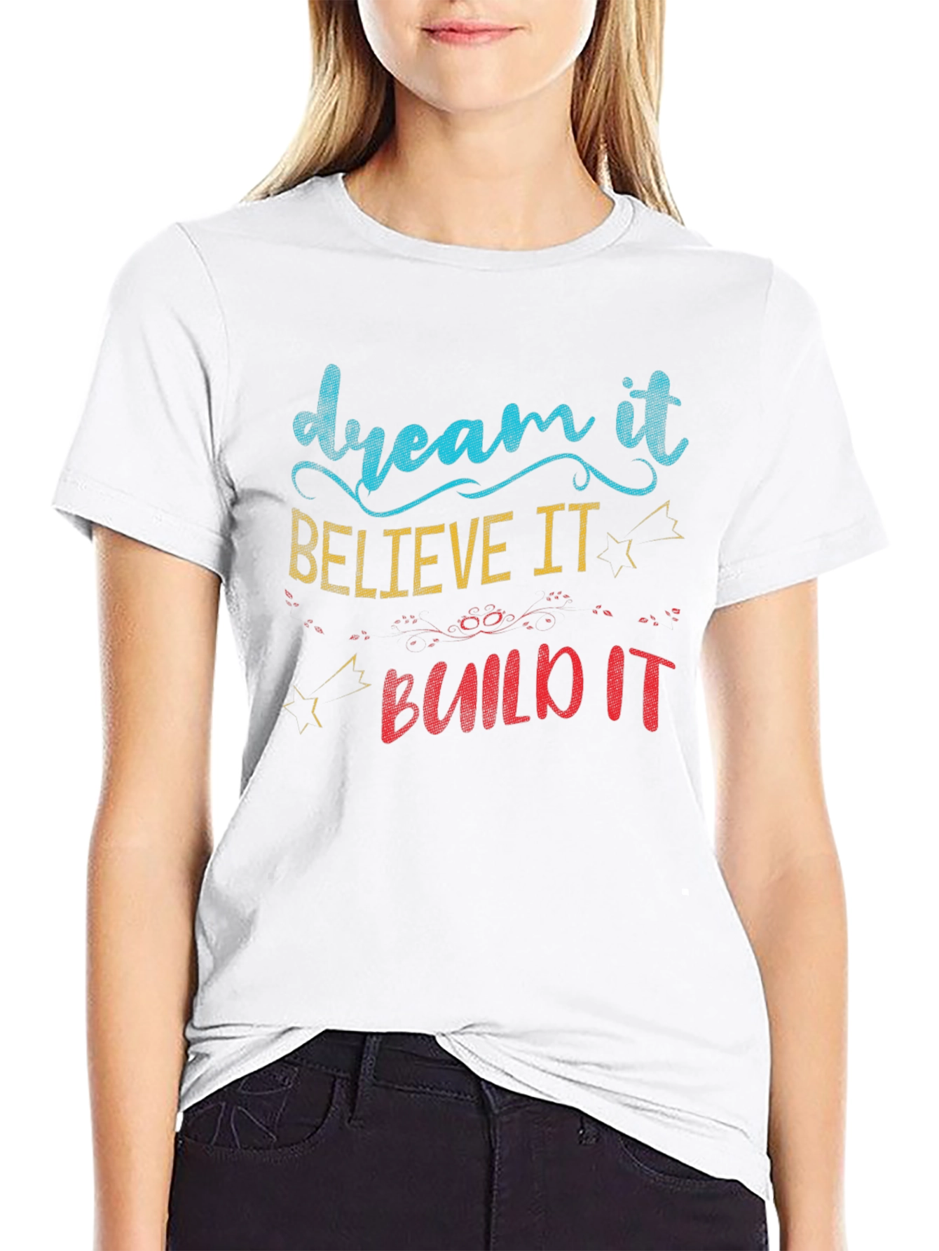 Black Dream, Believe, Build T-Shirt view 9