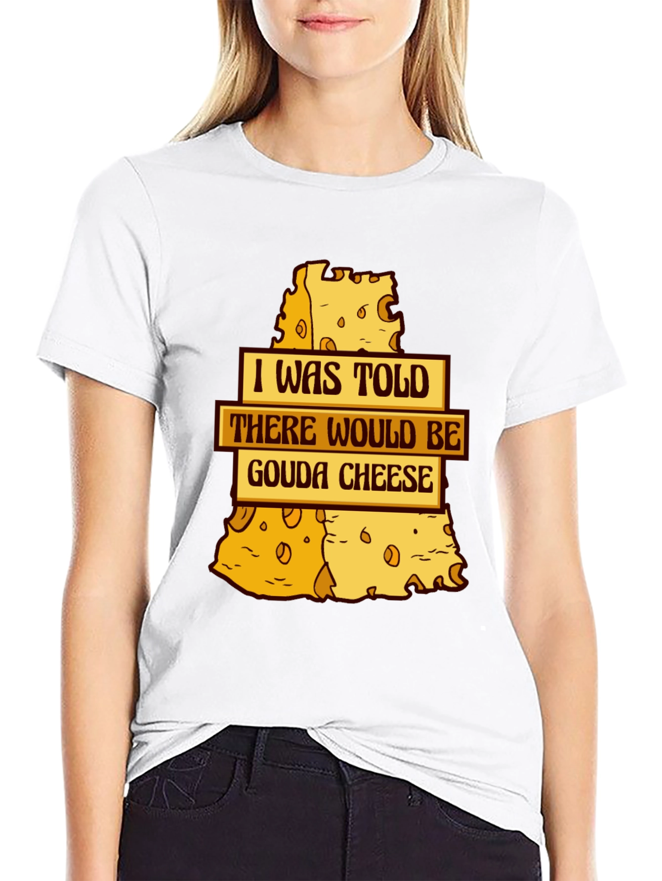 Black Gouda Cheese T-Shirt - Funny Foodie Tee view 9