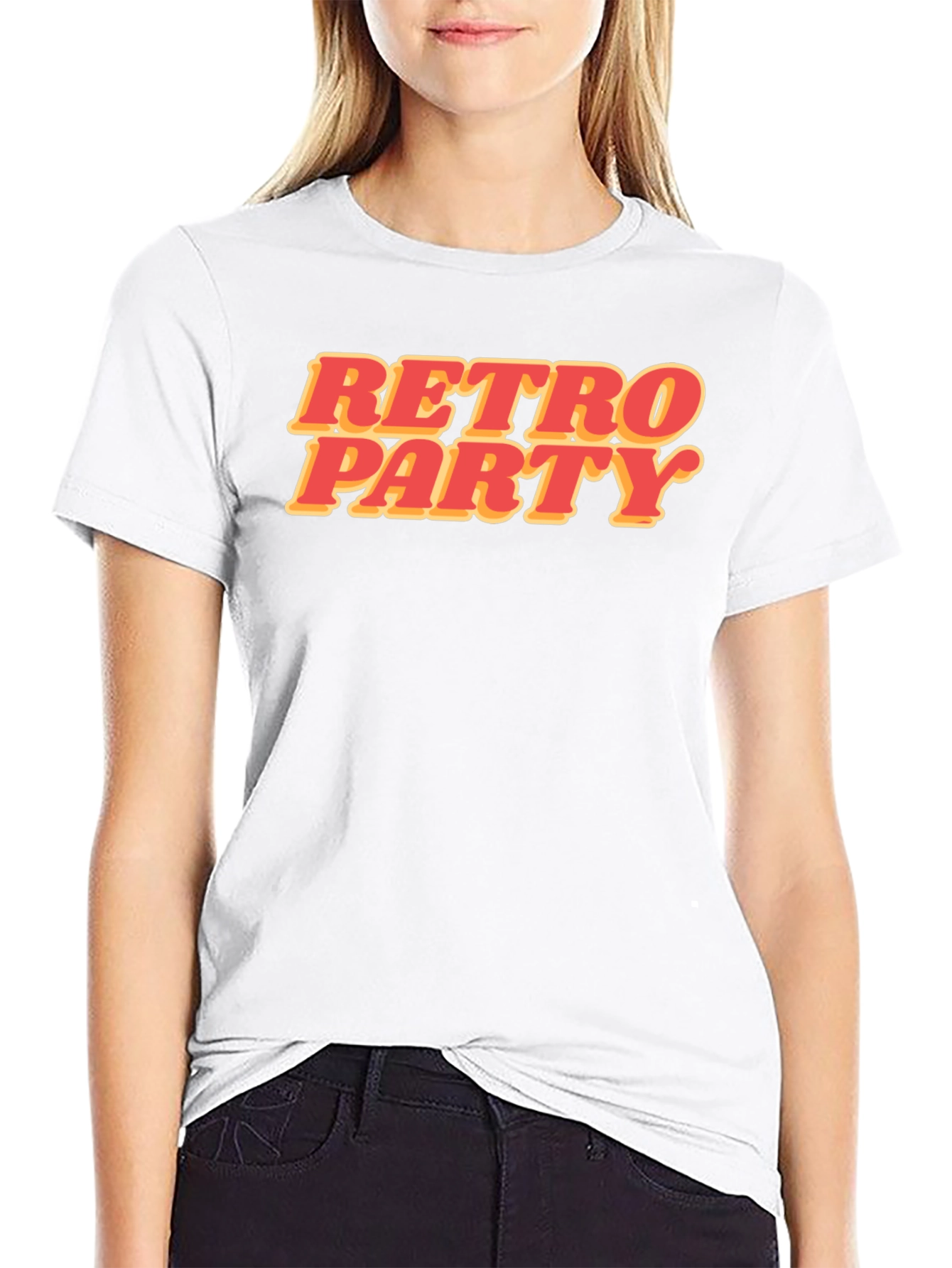 Black Retro Party Graphic T-Shirt - Stylish Black Tee view 9
