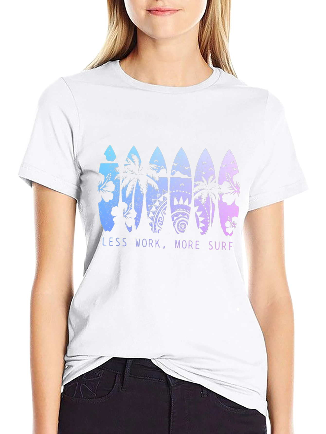 Less Work More Surf T-Shirt - 9