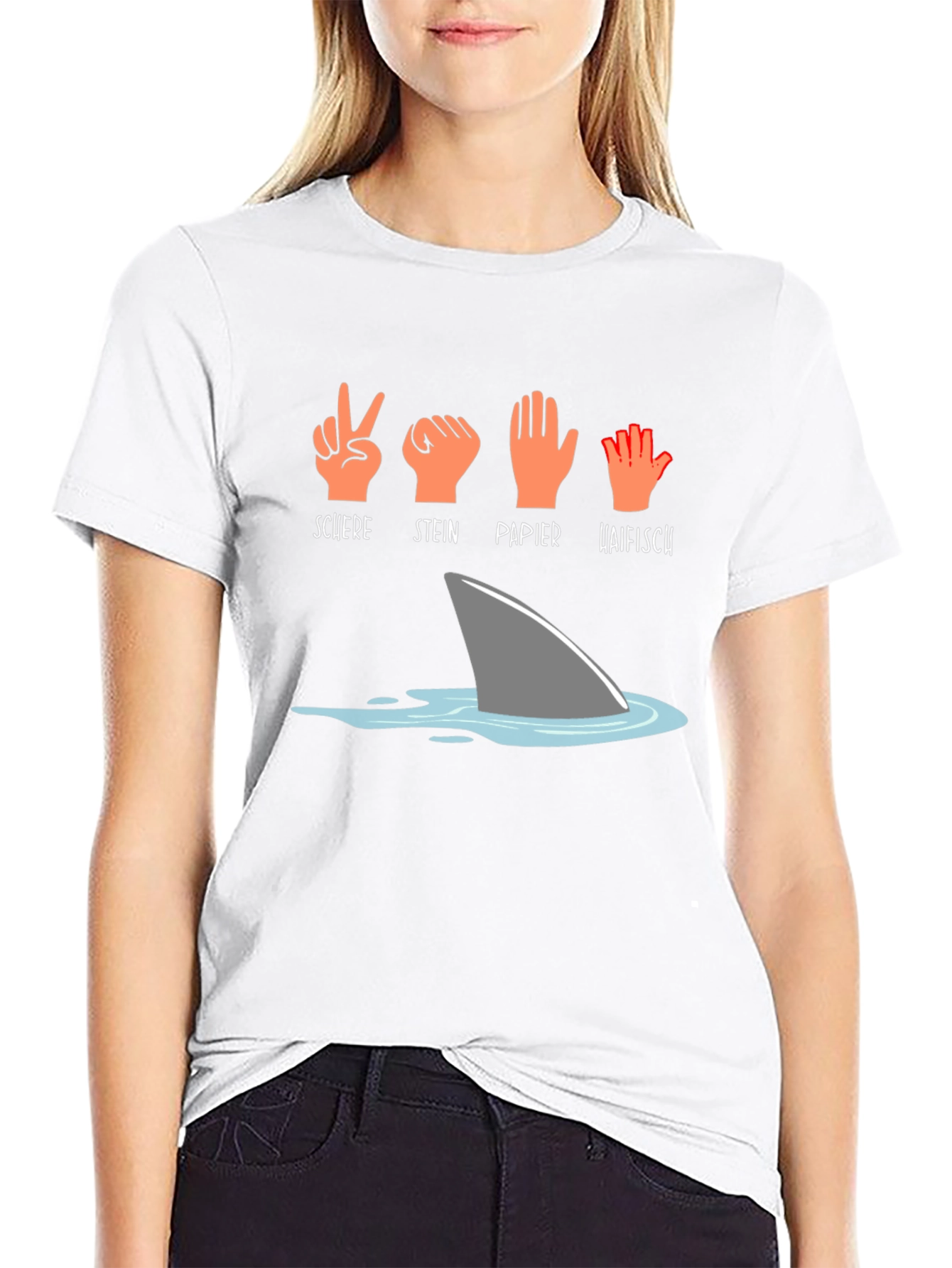 Rock Paper Scissors Shark Tee - 9