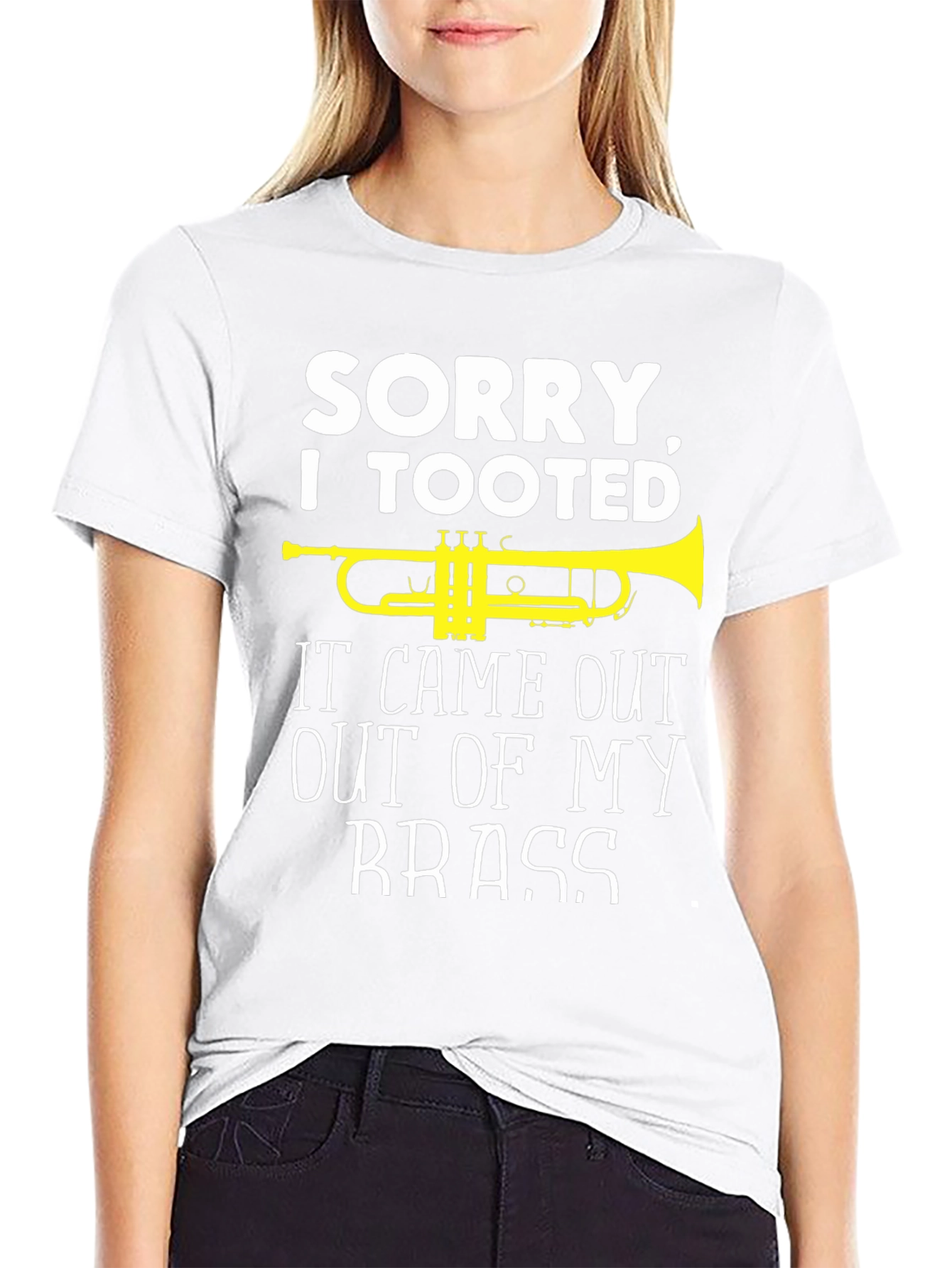 Black Sorry I Tooted Brass Band Humor T-Shirt view 9