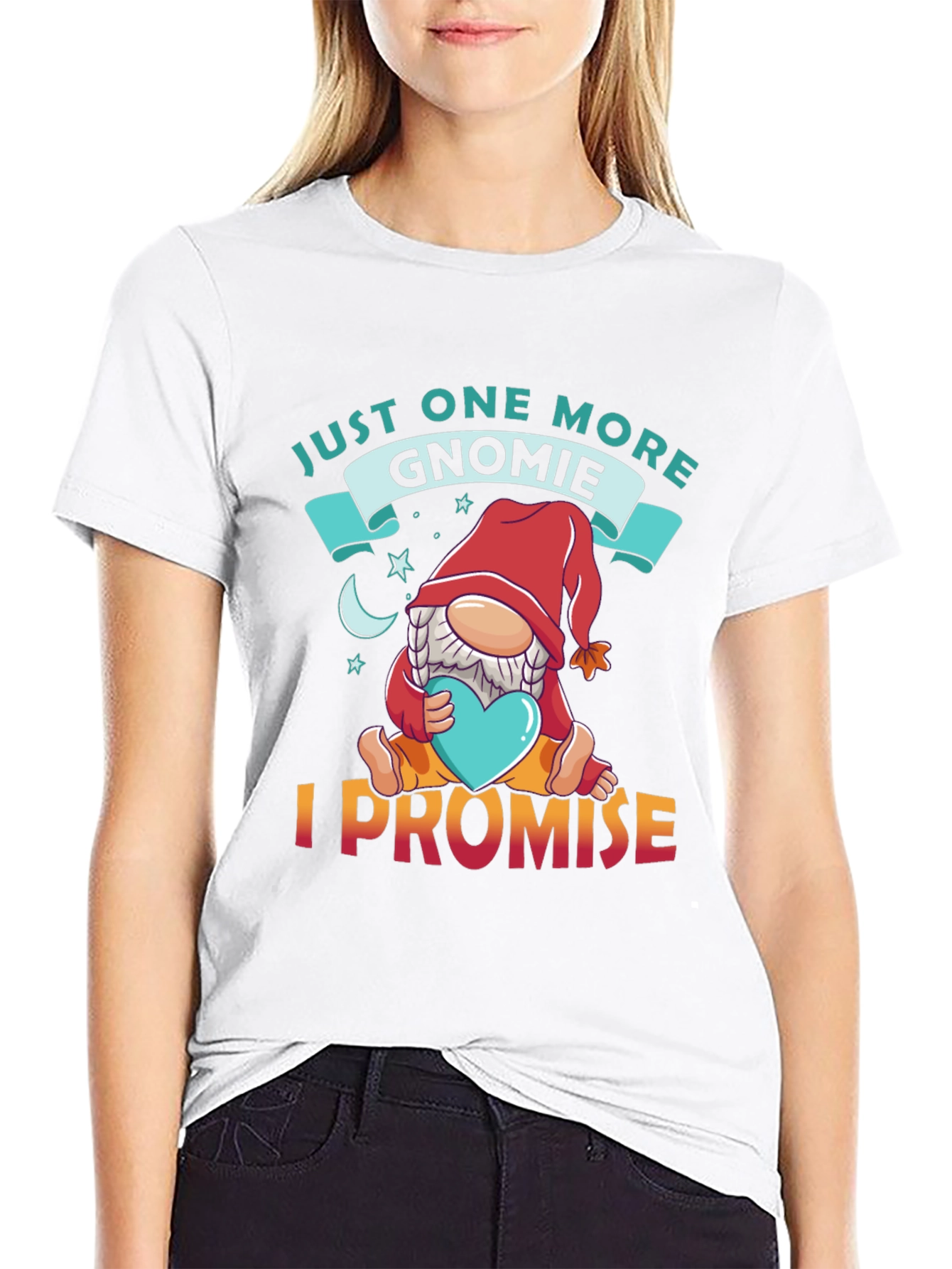 Black Gnomie Promise T-Shirt - Cute Gnome Lover Tee view 9