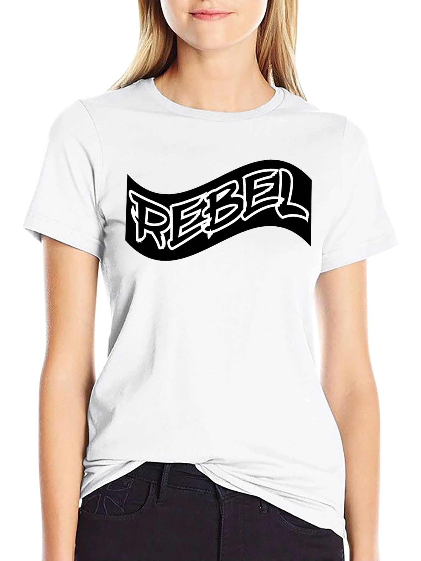 Black Rebel Black T-Shirt - Edgy Graphic Tee view 9