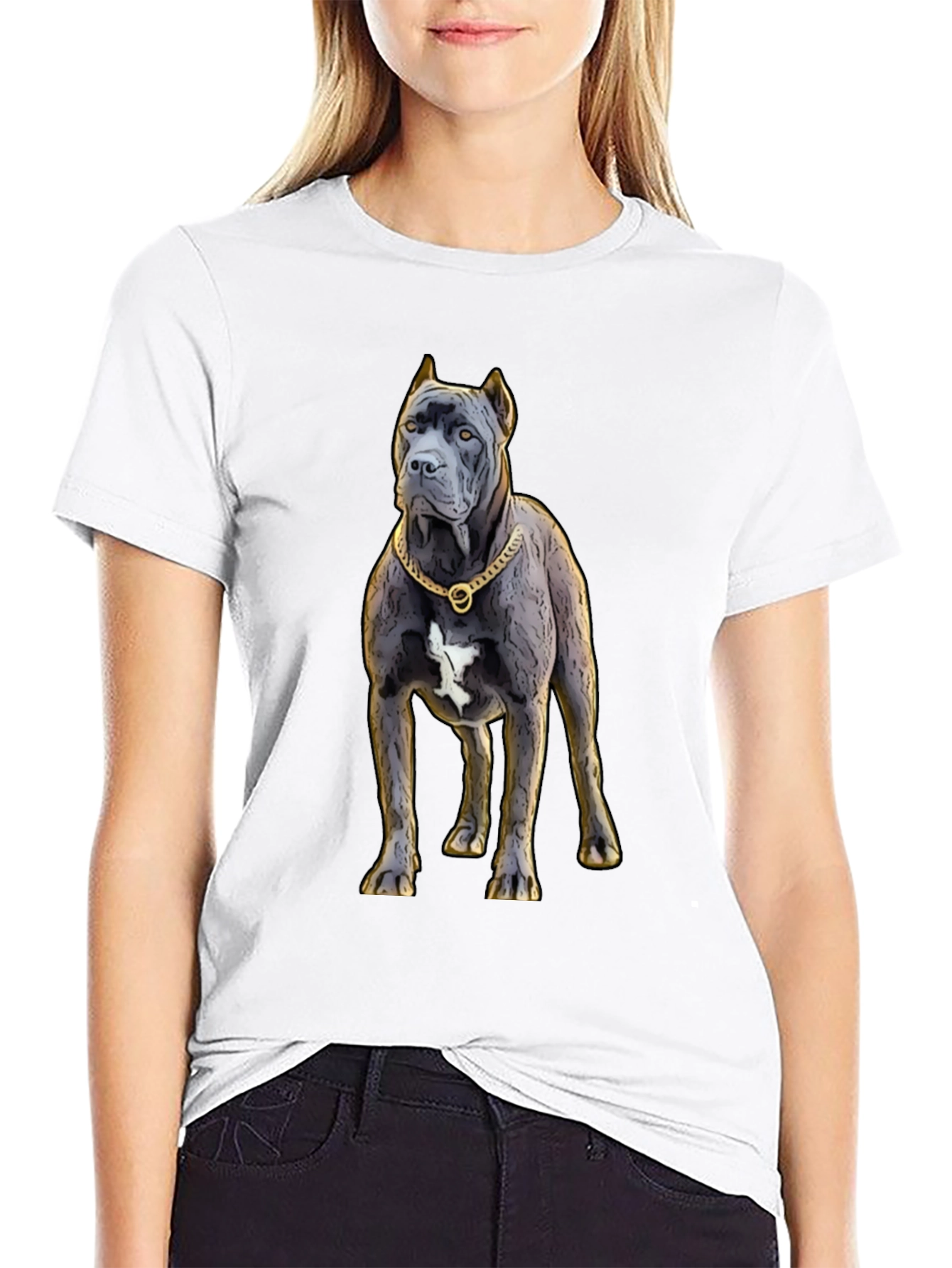 Black Cane Corso Dog Graphic T-Shirt view 9