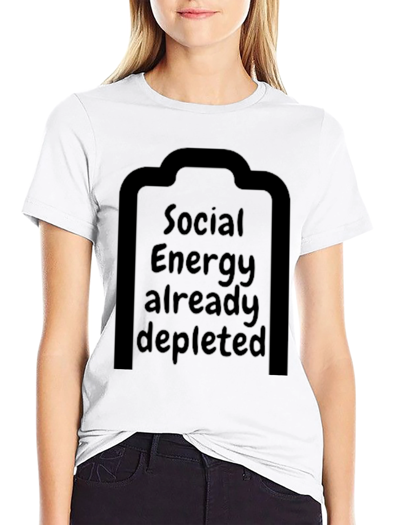 Black Social Energy Depleted T-Shirt view 9