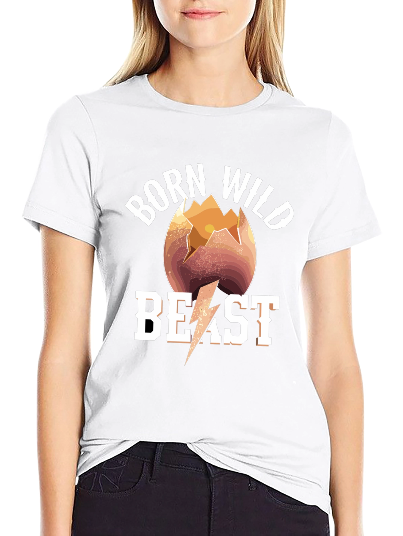 Black Born Wild Beast T-Shirt - Graphic Tee view 9