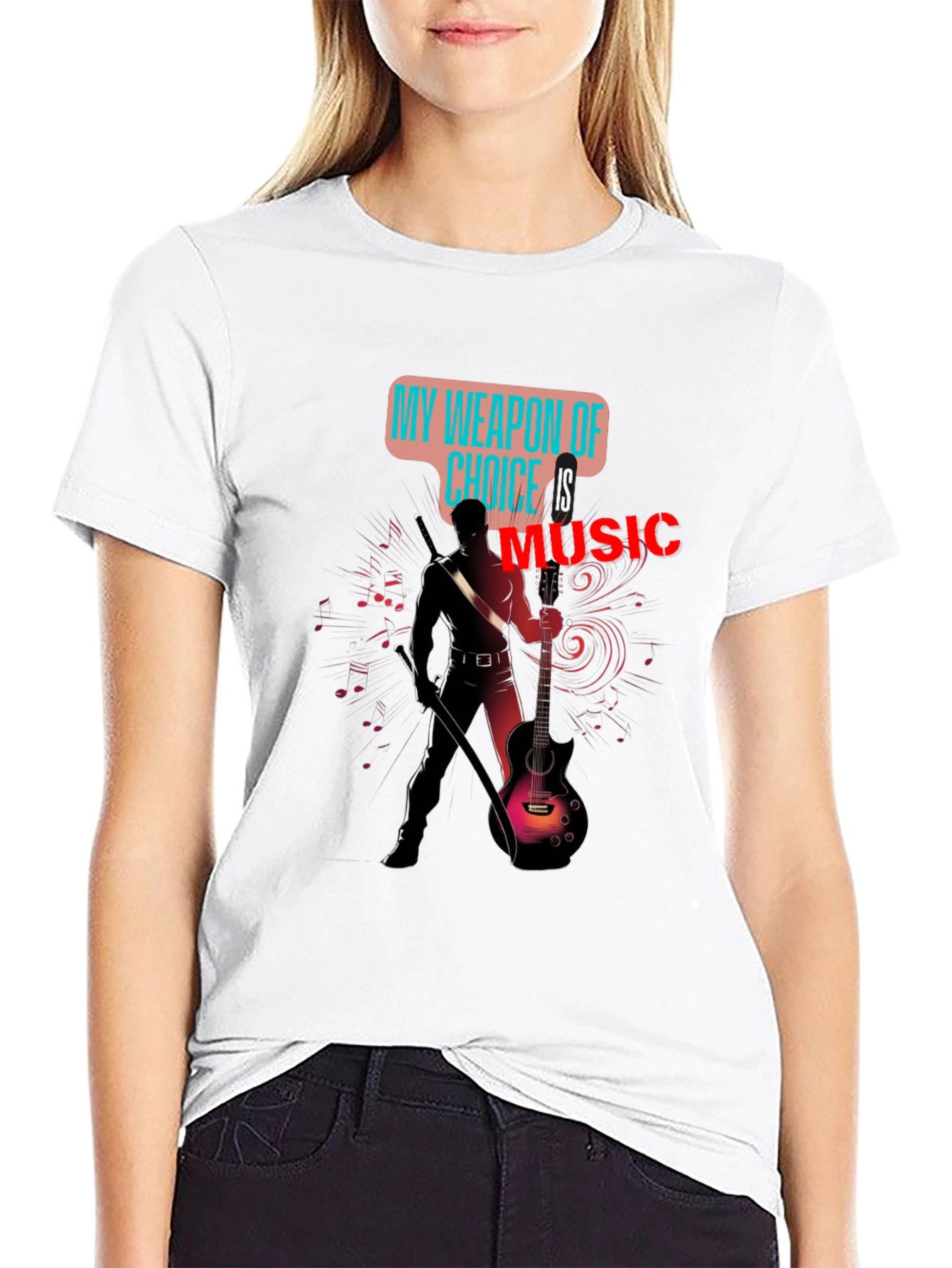 Black Music is My Weapon T-Shirt view 9