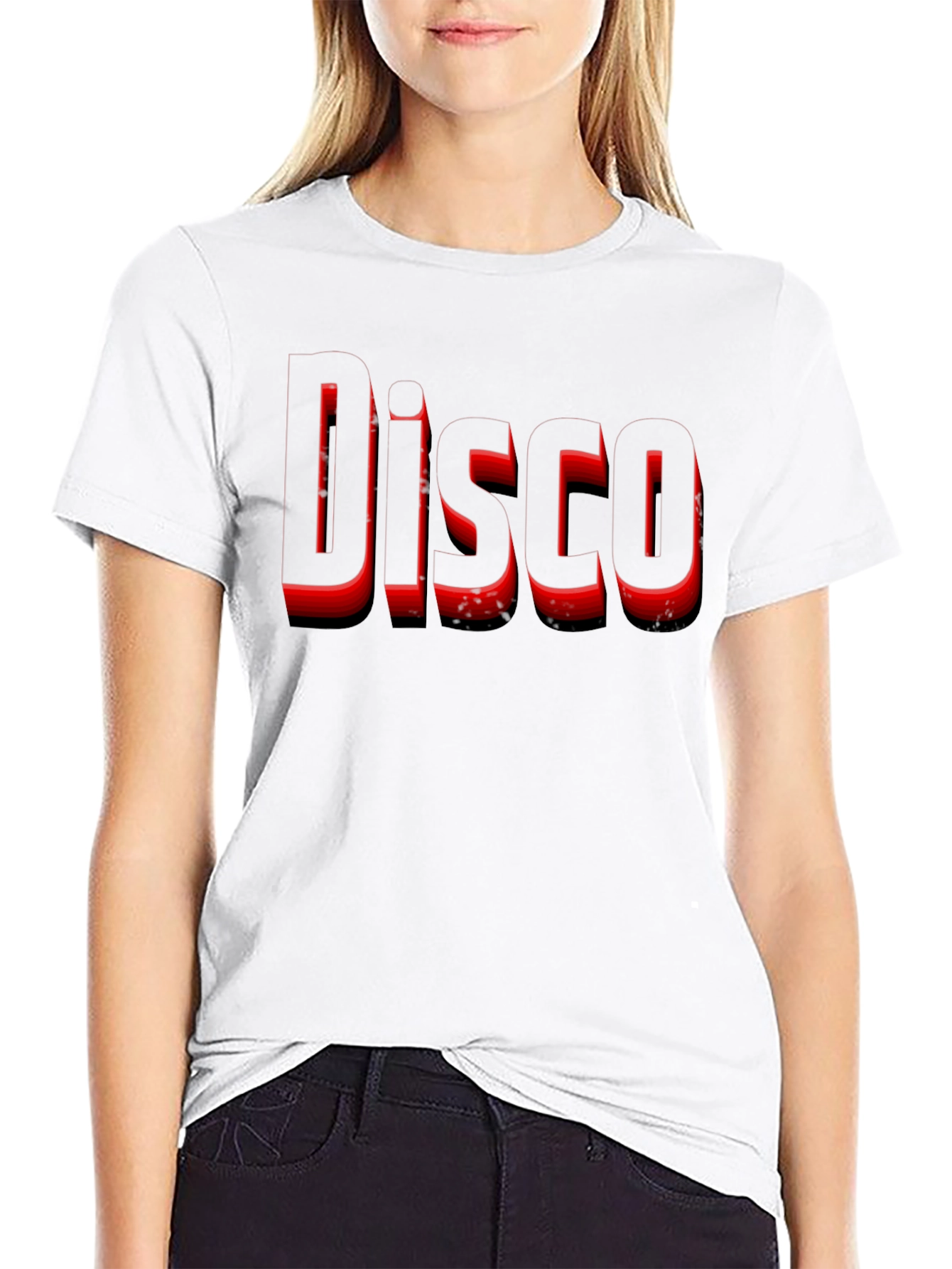 Black Disco Graphic Tee - Retro Party Shirt view 9