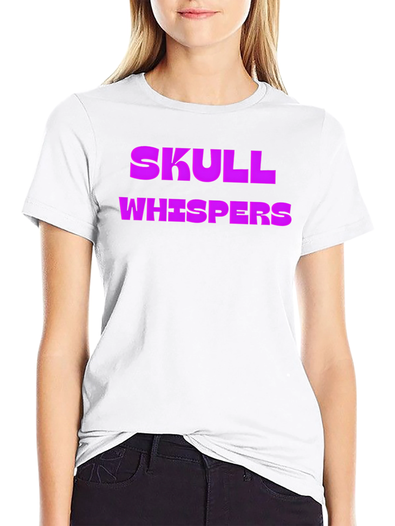 Black Skull Whispers Graphic Tee - Black Cotton view 9