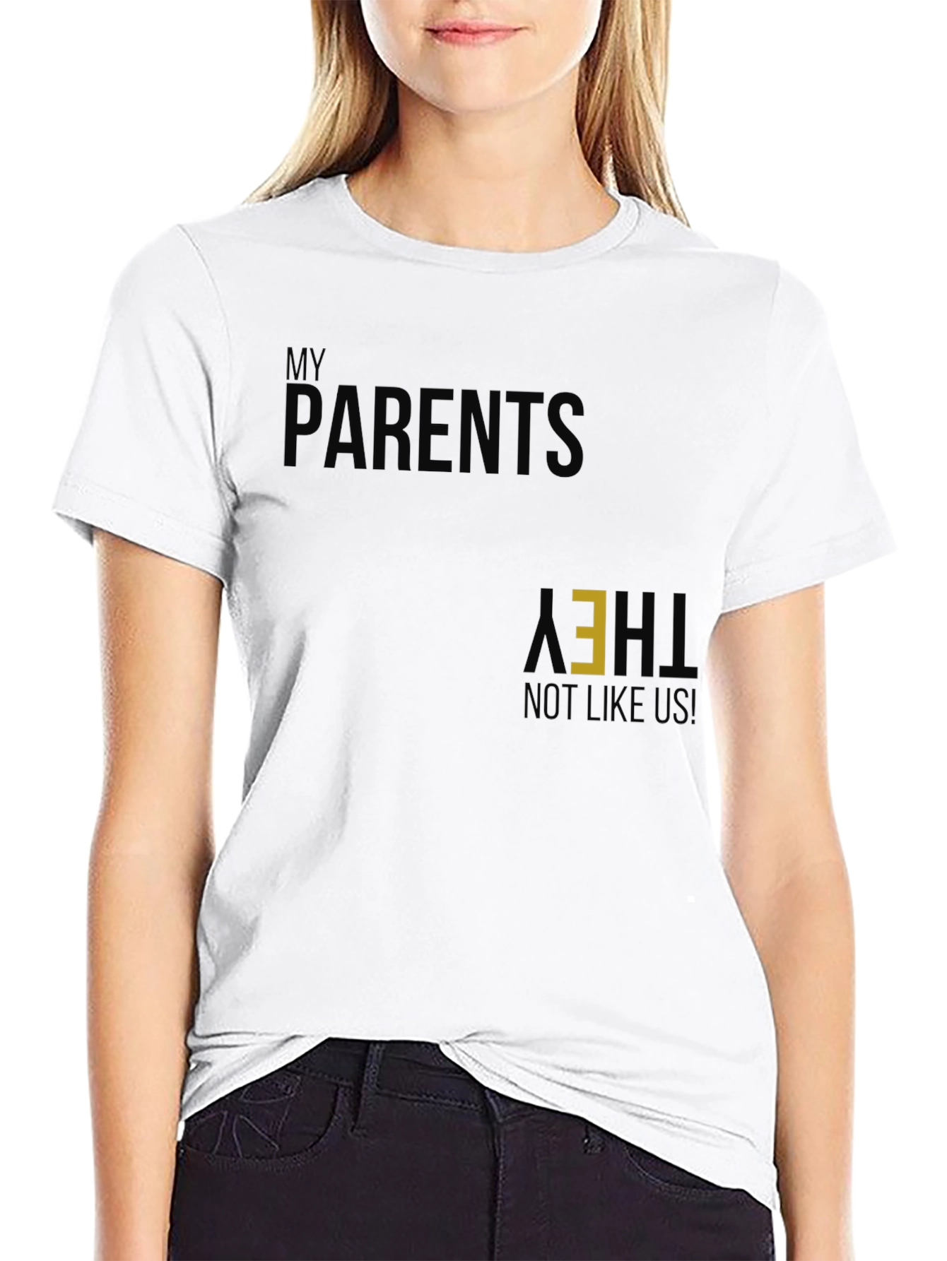 Black My Parents They Not Like Us Funny Sarcastic T-Shirt view 9