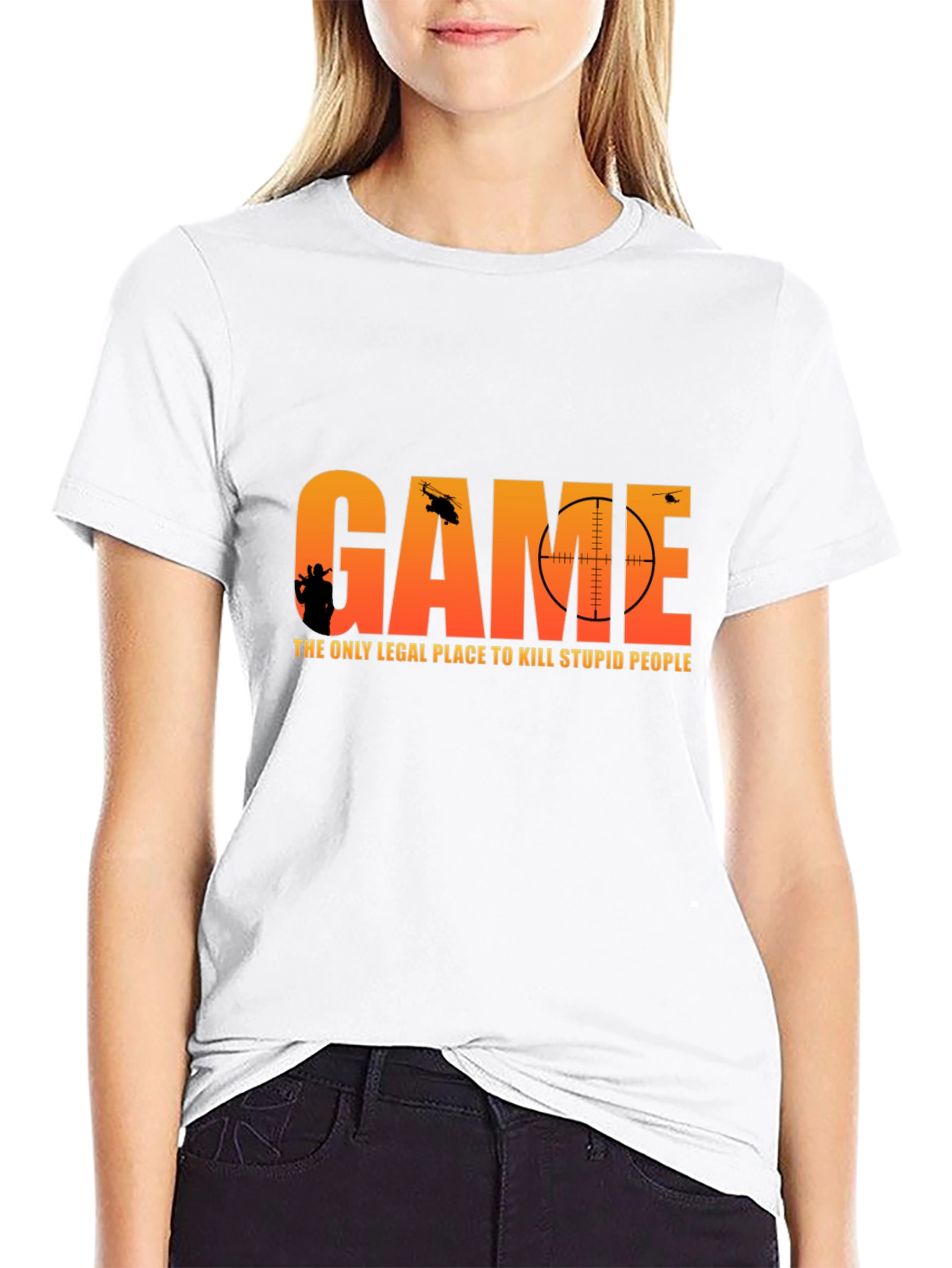 Black Game T-Shirt: The Only Legal Place to Kill Stupid People view 9