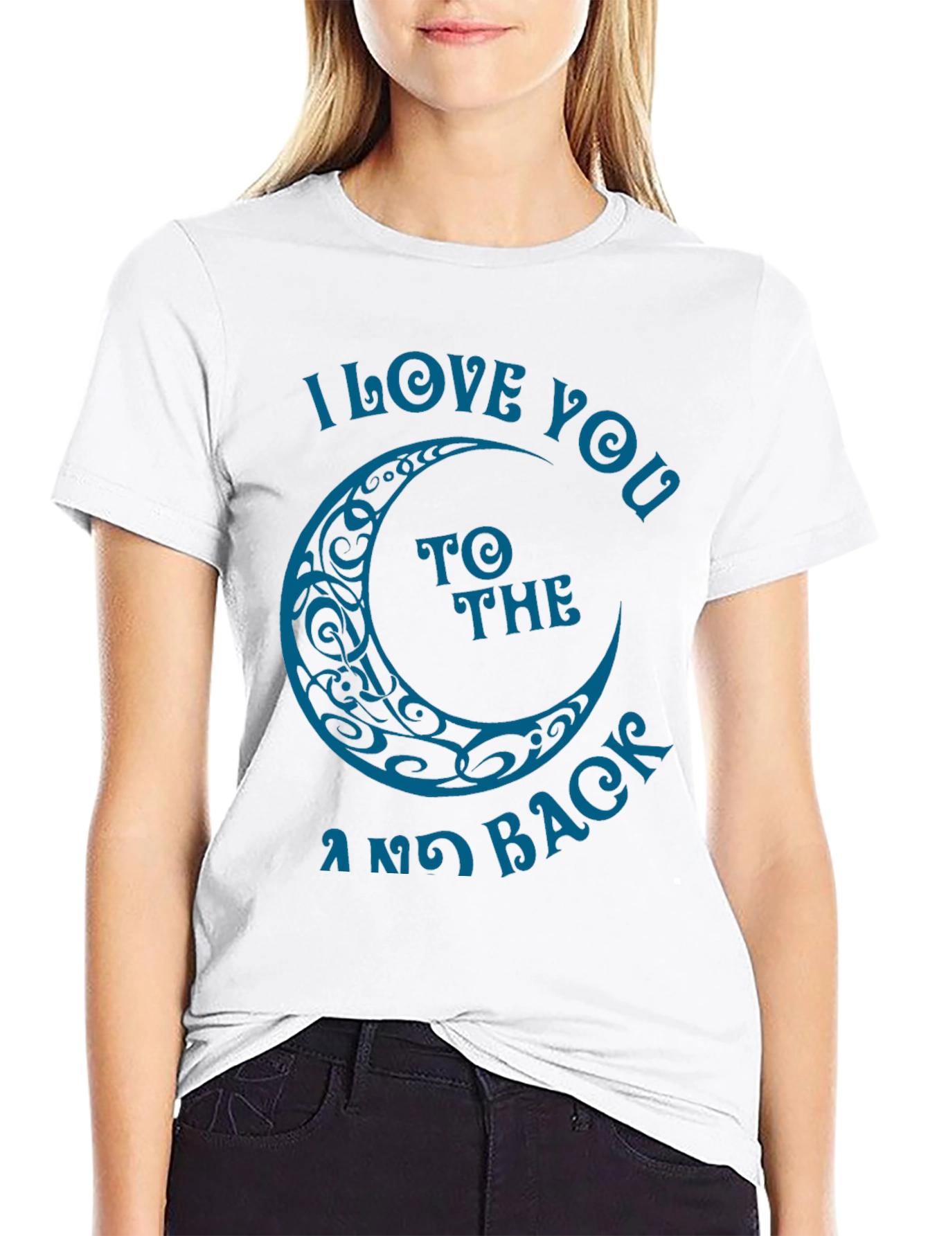Black I Love You to the Moon and Back Graphic Tee view 9