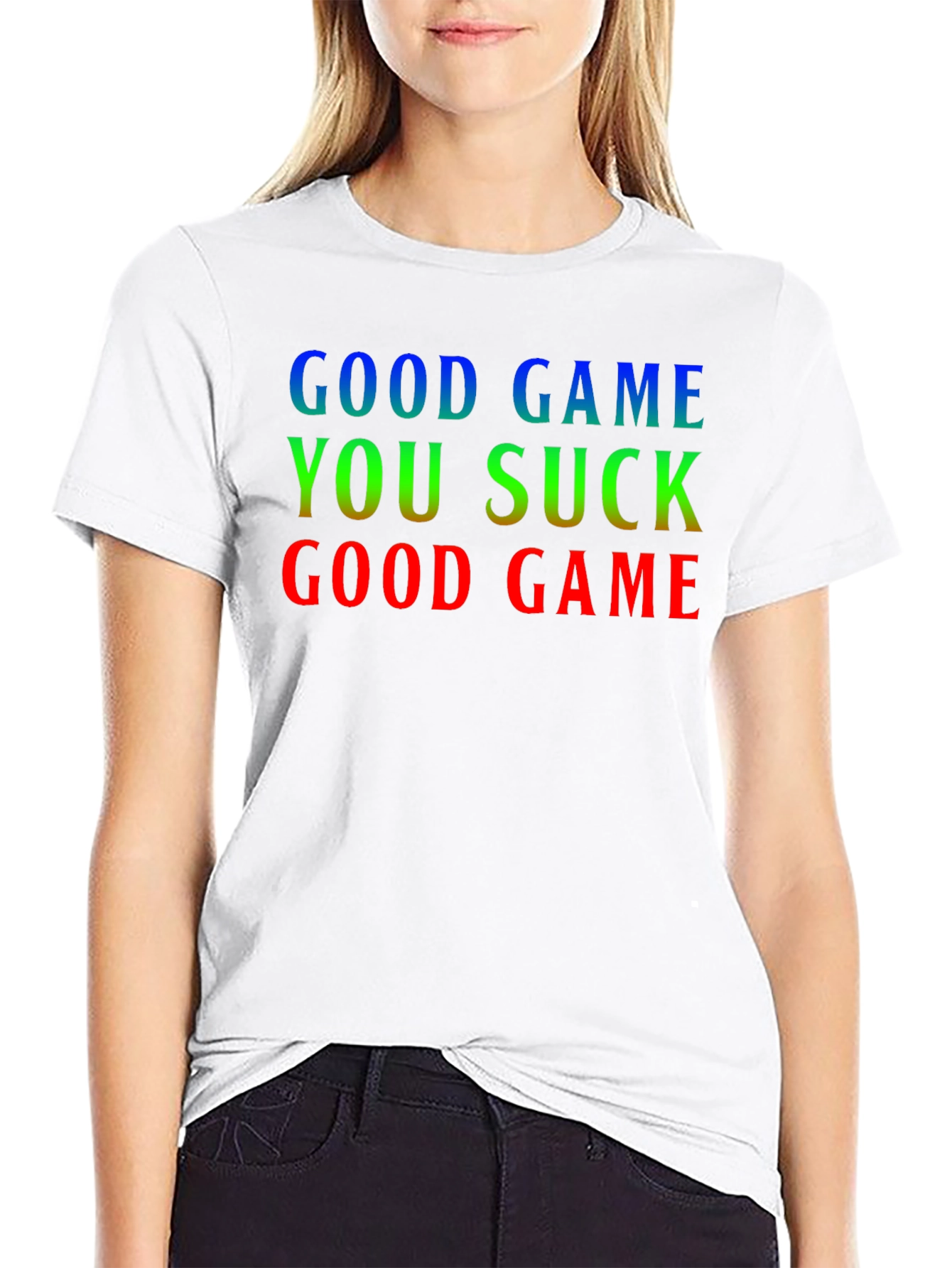 Black Good Game You Suck T-Shirt view 9