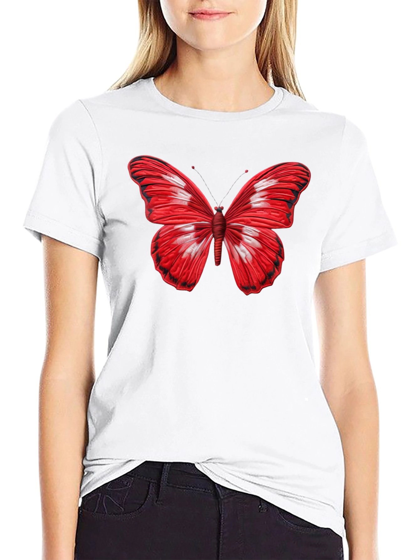 Black Butterfly Graphic Black T-Shirt - Stylish Men's Tee view 9