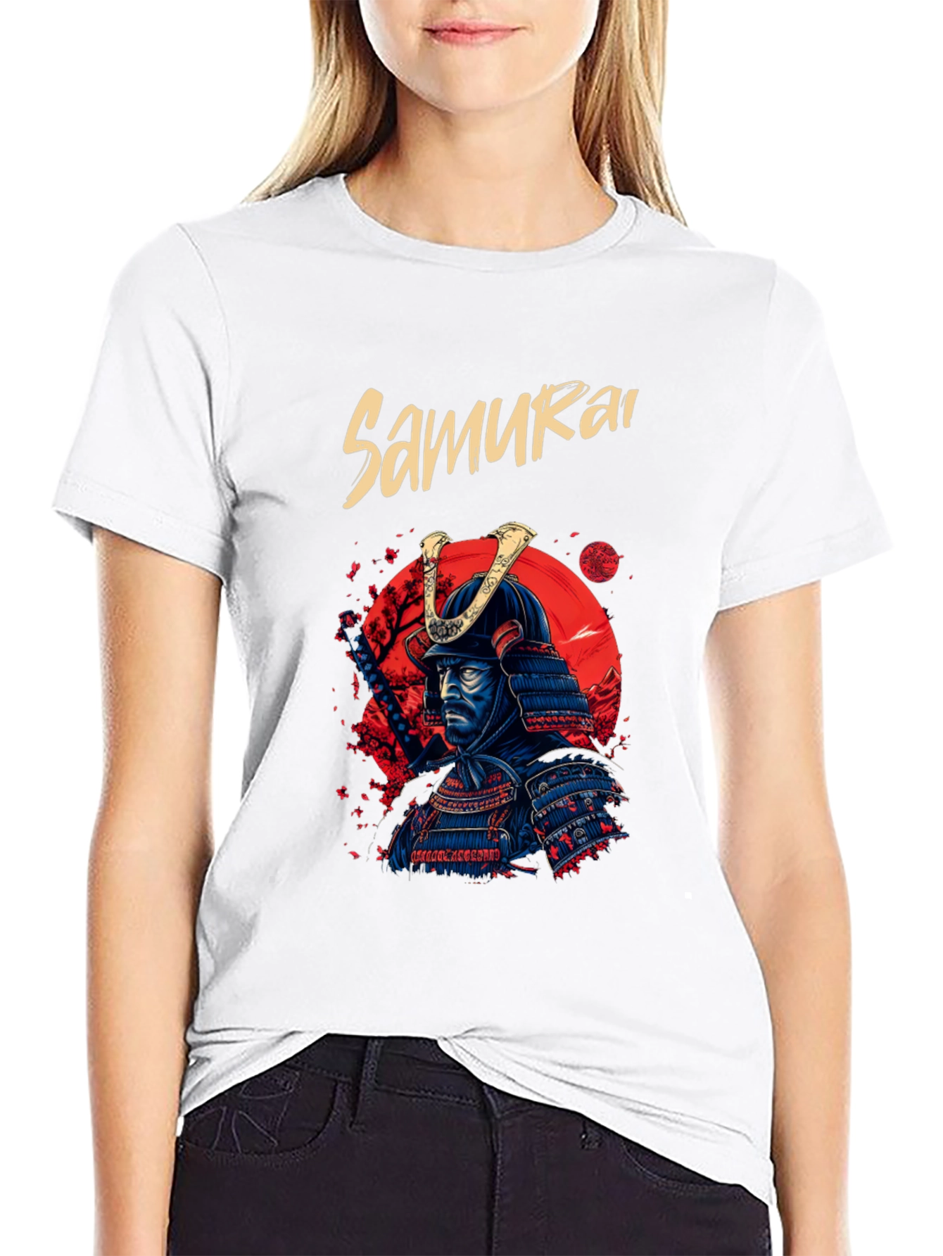 Black Samurai Warrior T-Shirt - Cool Graphic Tee view 9