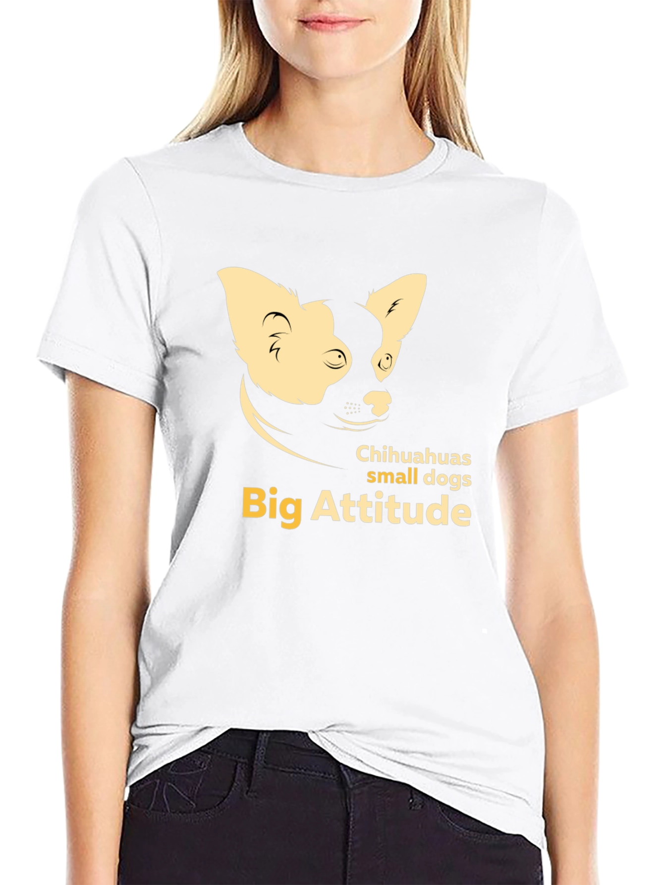 Black Chihuahua "Big Attitude" Graphic Tee view 9