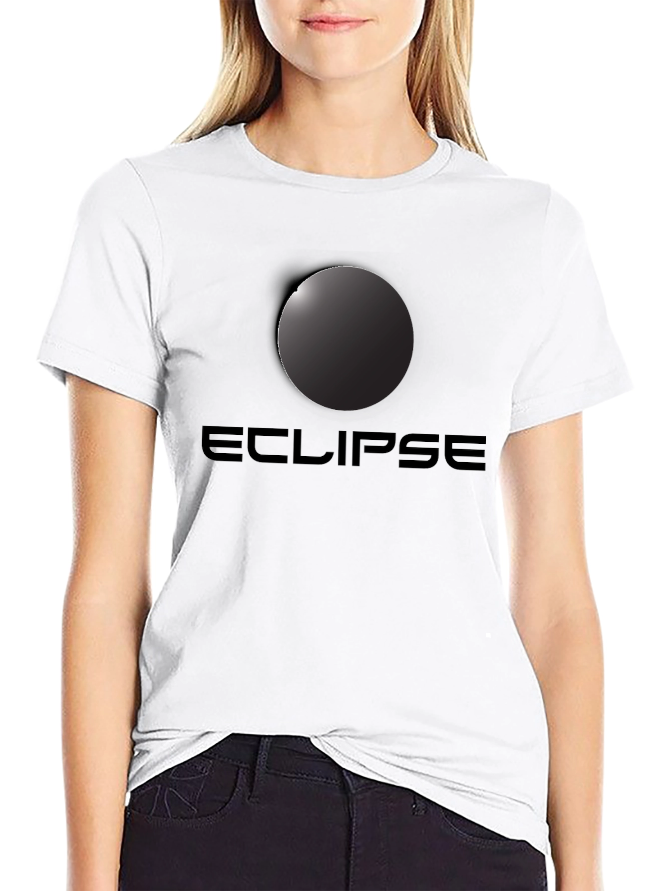 Black Eclipse Graphic Tee - Stylish Black T-Shirt view 9