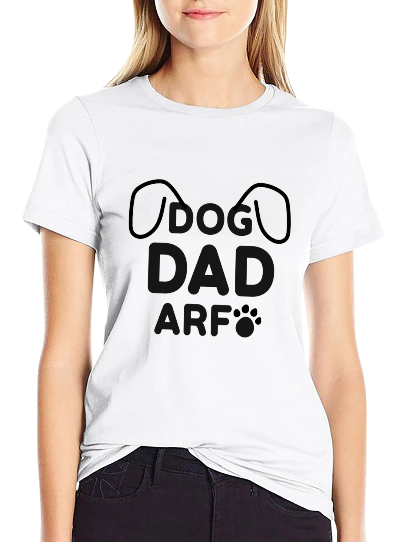 Black Dog Lover T-Shirt - Minimalist Pet Paw Design view 9