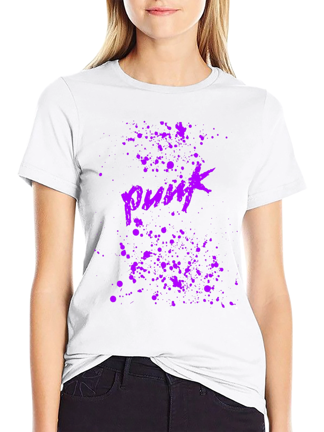 Black Punk Splatter Graphic Tee view 9