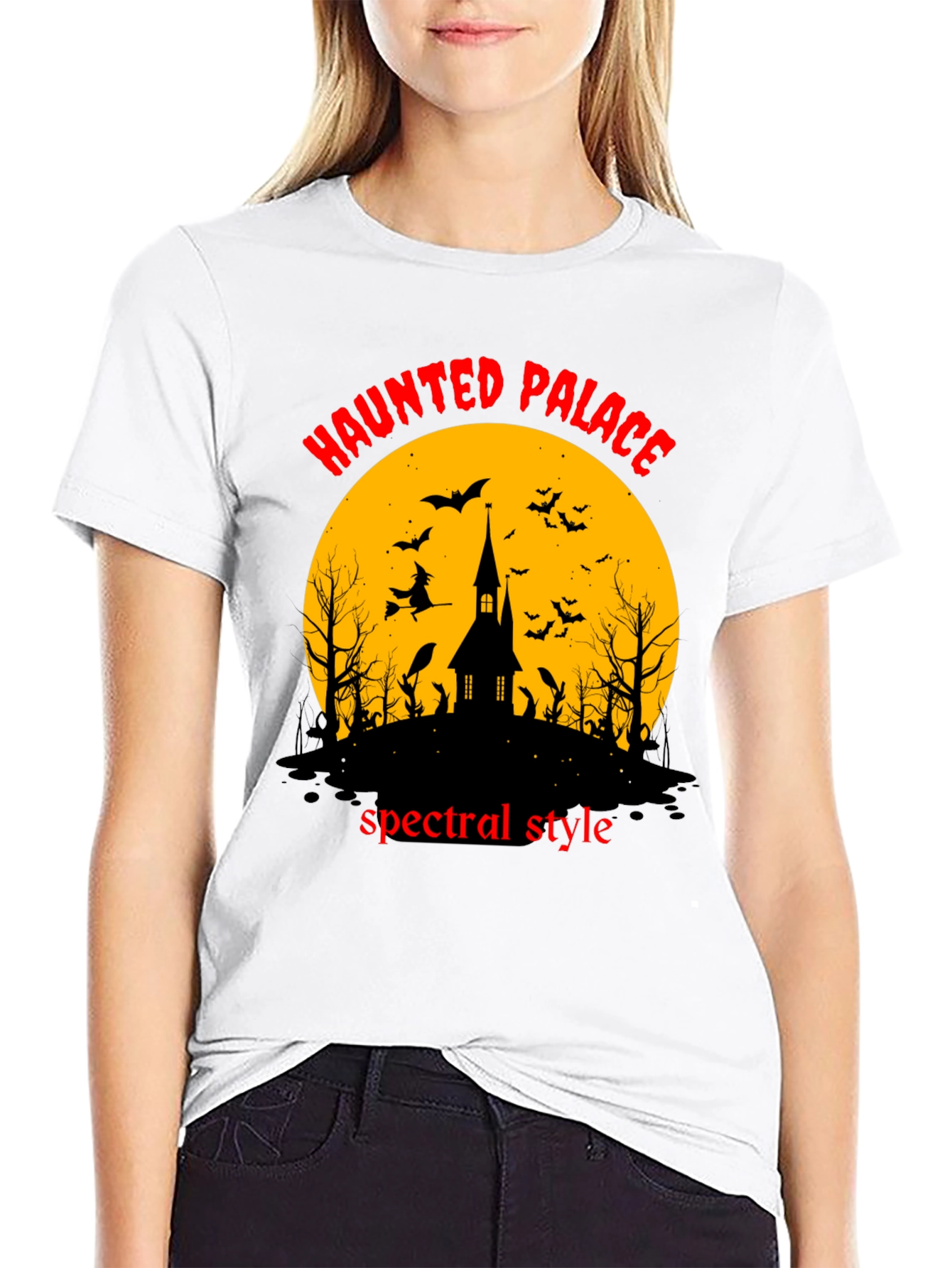 Black Haunted Palace Spectral Style Black T-Shirt view 9