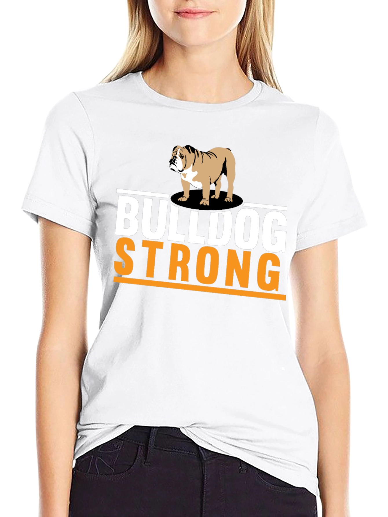 Black Bulldog Strong Graphic T-Shirt view 9