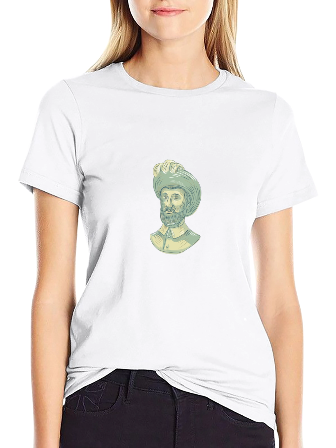 Vintage Portrait Graphic T-Shirt - Soft Cotton Blend - 9