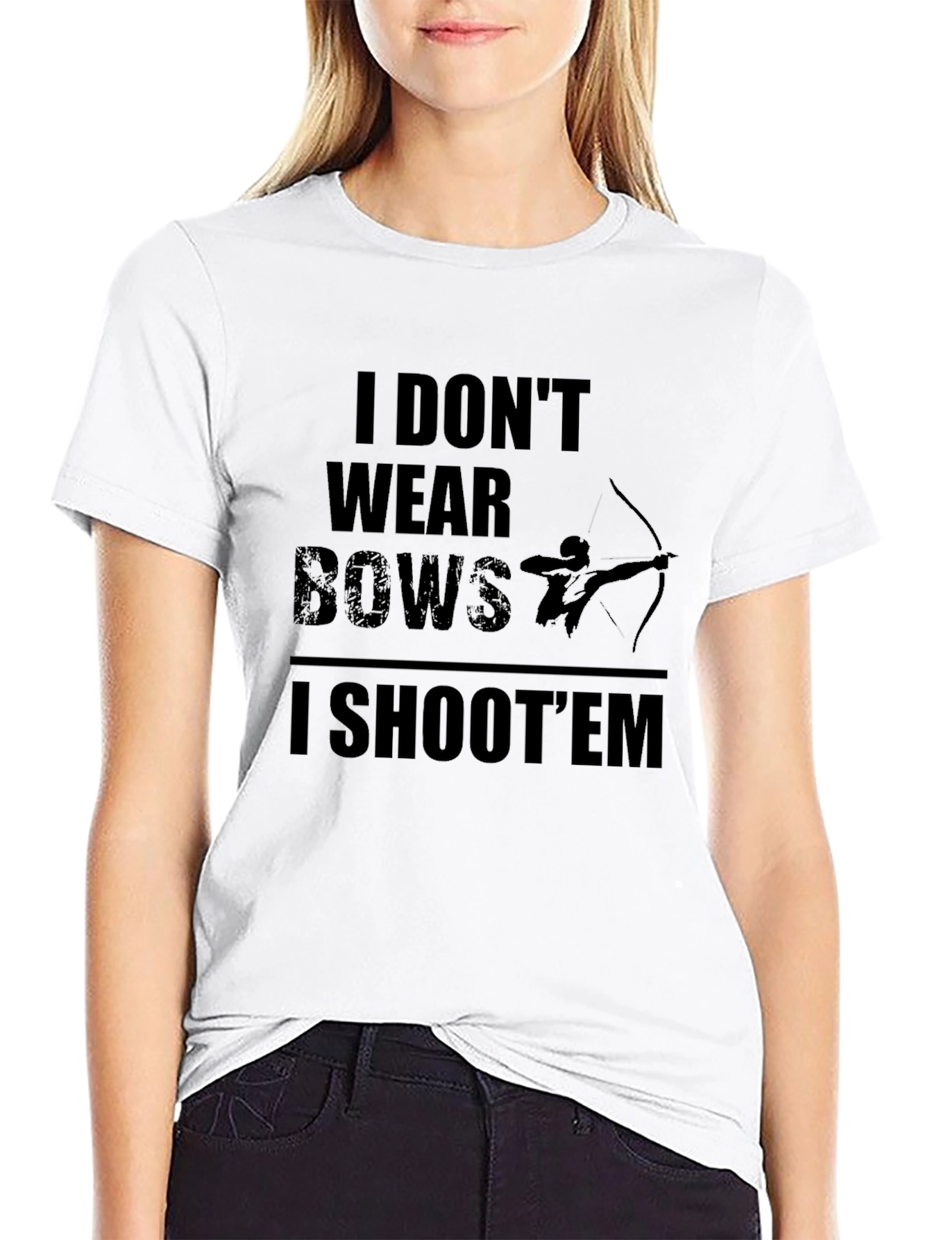 Black Archer T-Shirt - I Don't Wear Bows I Shoot 'Em view 9