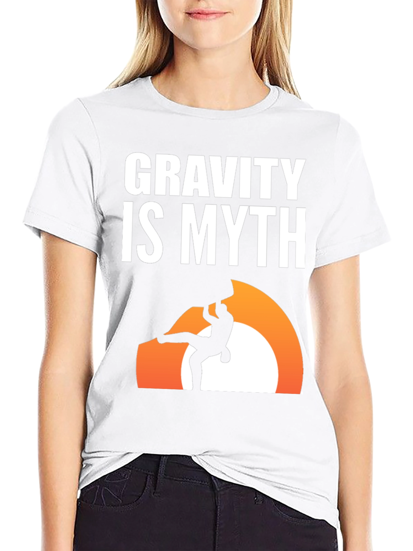 Black Gravity is Myth T-Shirt - Rock Climbing Design view 9