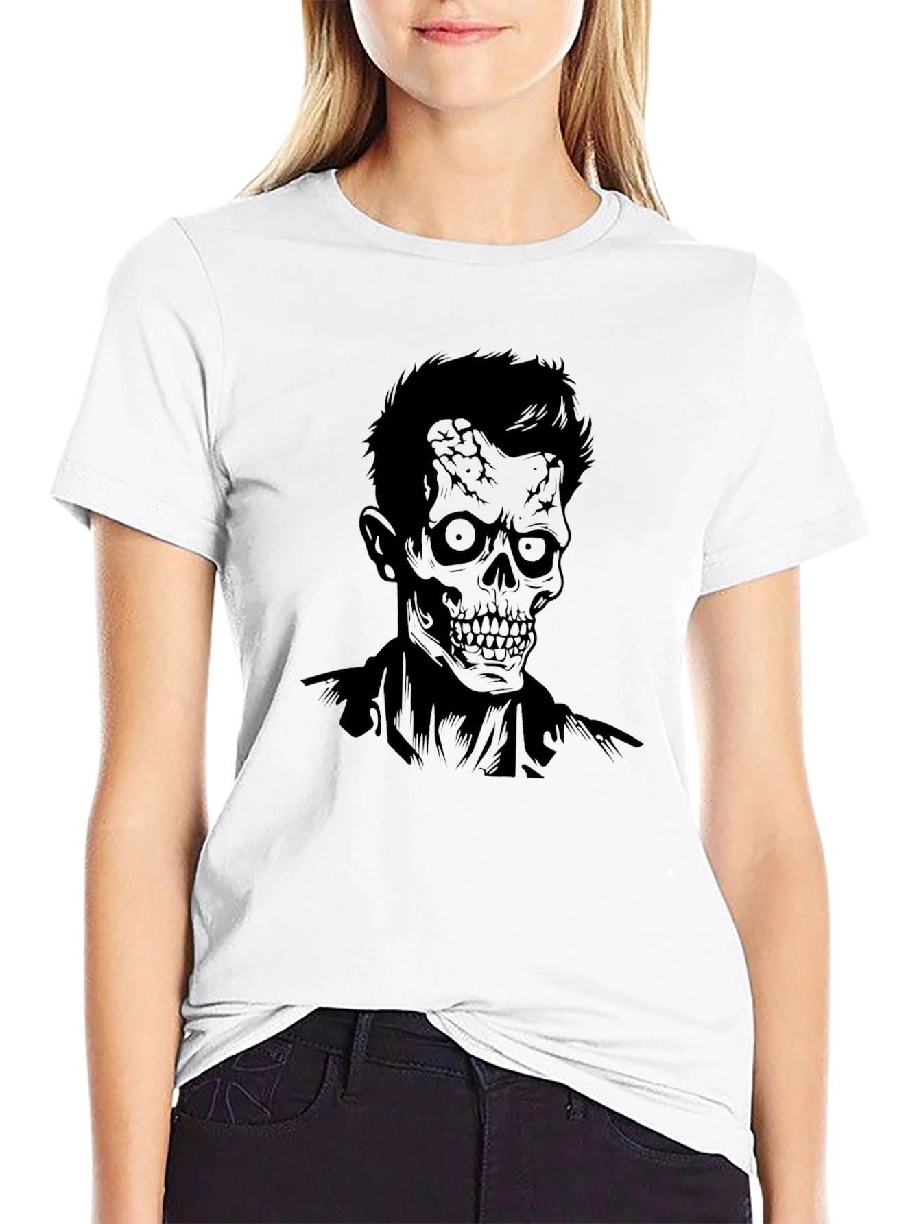 Black Zombie Graphic Black T-Shirt view 9