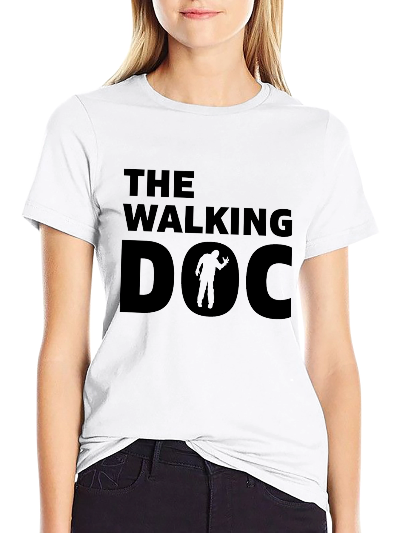 Black The Walking Doc Graphic T-Shirt view 9