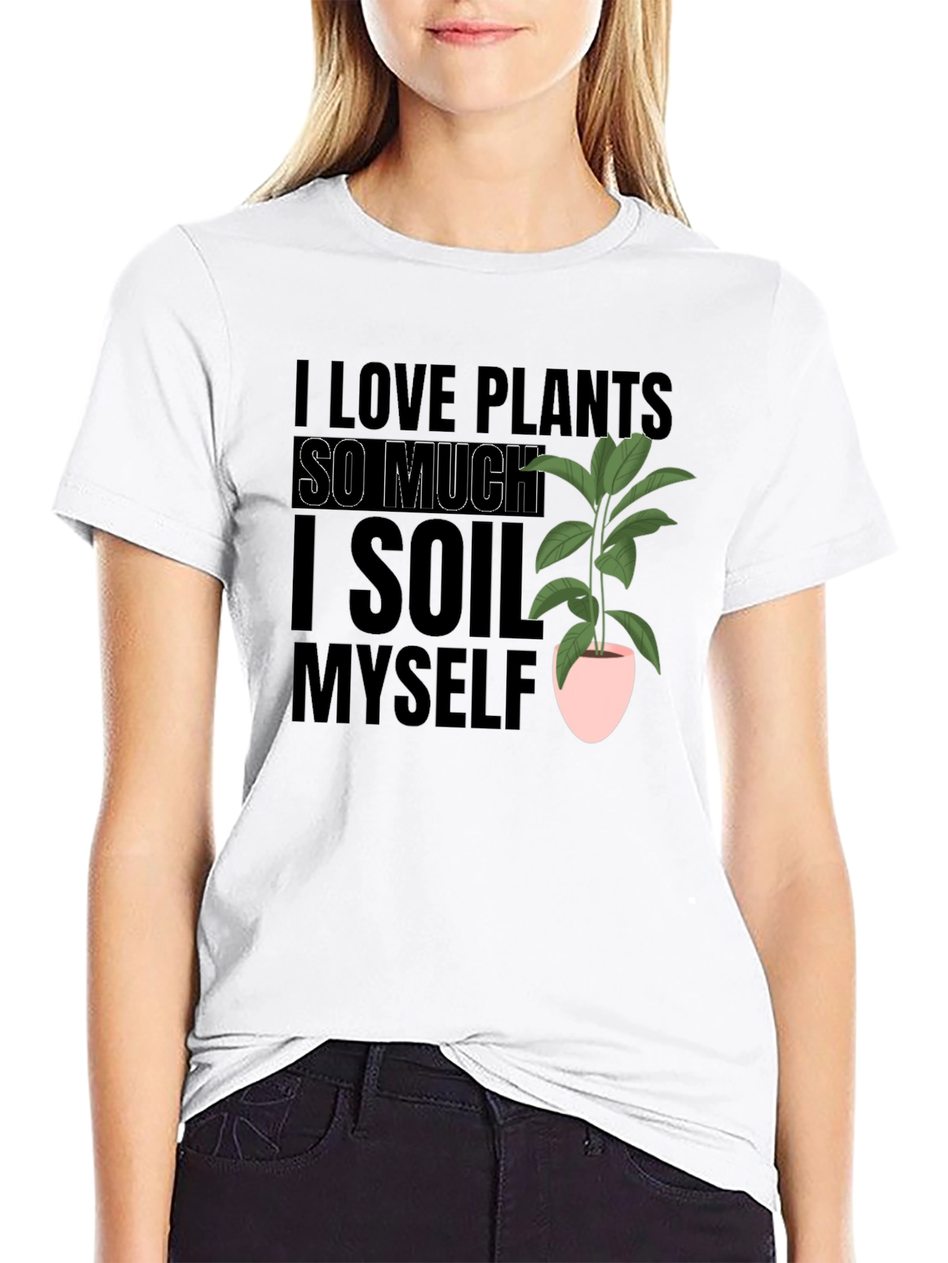 Black I Love Plants T-Shirt Funny Gardening Tee view 9