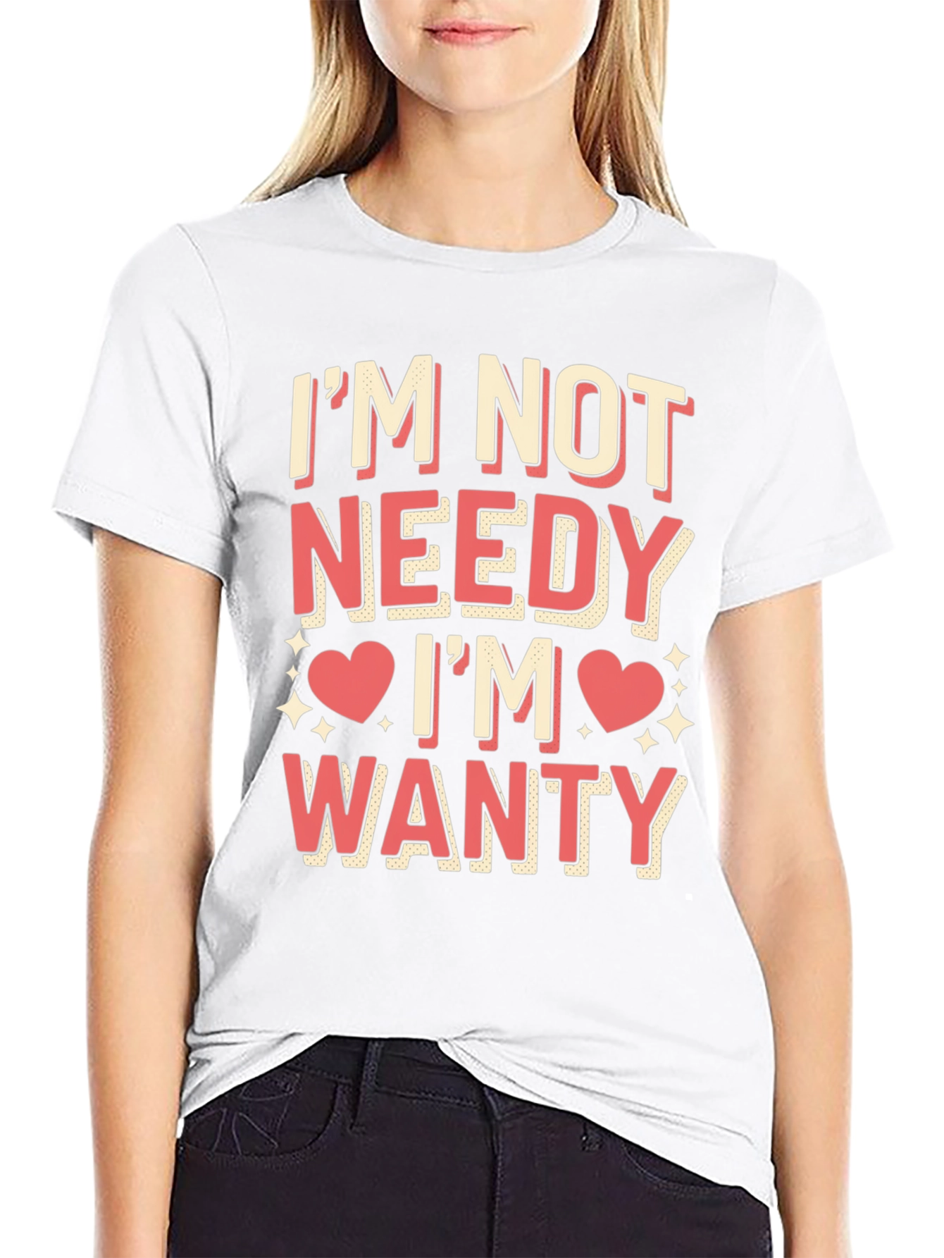 Black I'm Not Needy I'm Wanty Graphic Tee view 9