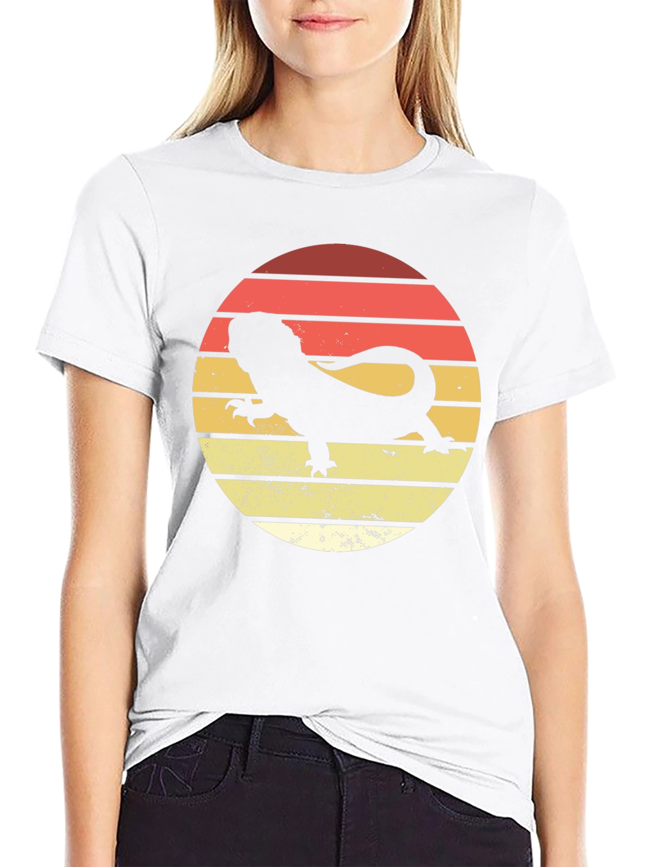 Black Bearded Dragon Sunset T-Shirt view 9